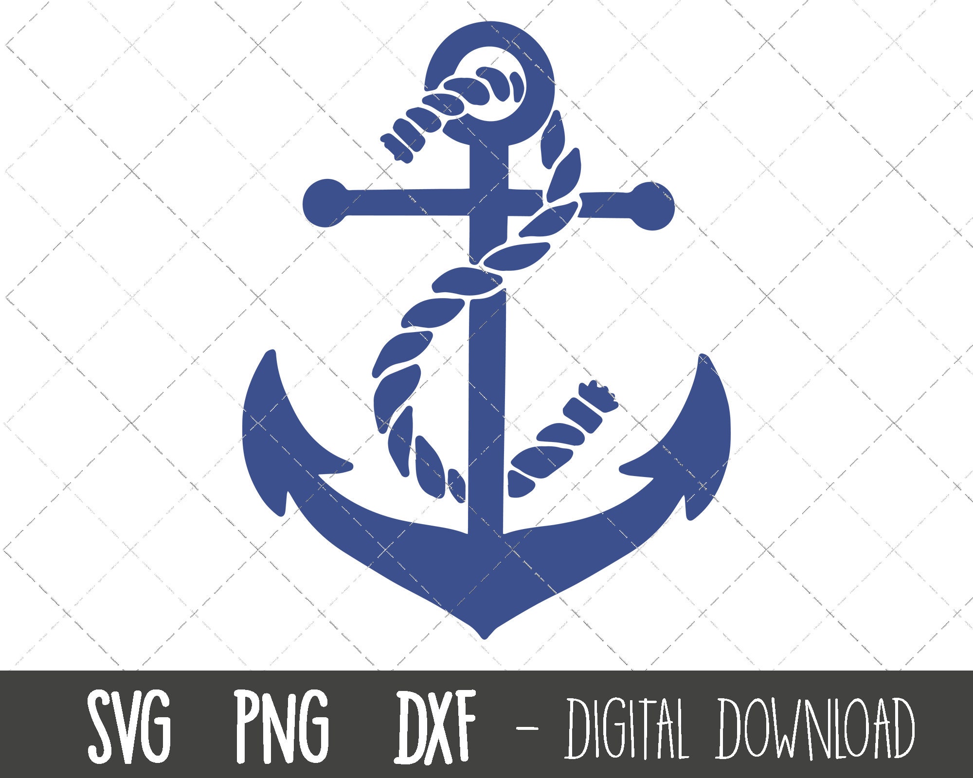 Anchor svg, anchor clipart, anchor cut file, anchor vector, fishing clipart, anchor png, dxf, anchor cricut silhouette svg cutting file