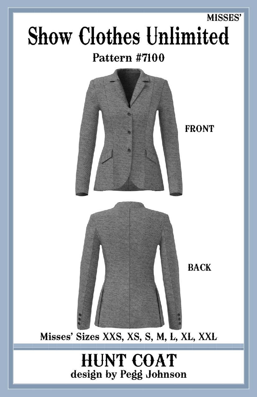 Hunt Coat Sewing Pattern: Fitted English Style (PDF Pattern) - Misses - #7100