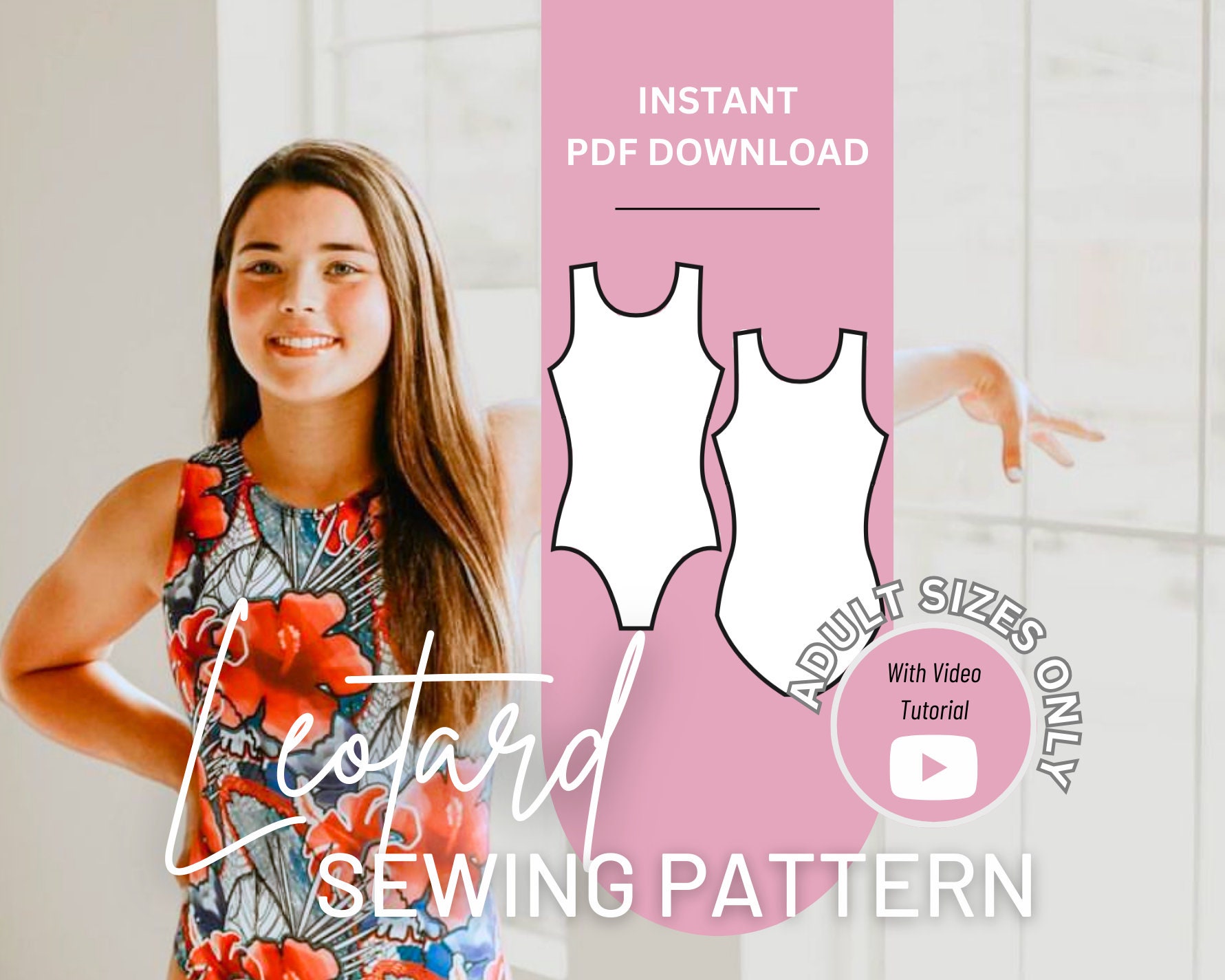 Leotard sewing pattern, tank leotard sewing pattern, leotard pattern, best fitting leotard pattern, gymnastics leotard pattern, DIY leotard