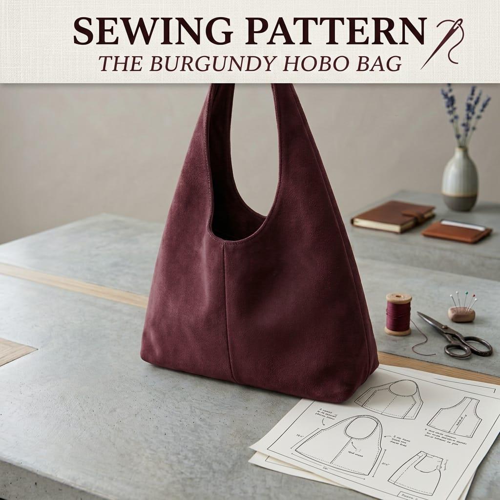 Hobo Bag Sewing Pattern | Minimalist Slouchy Tote ( PDF Download)