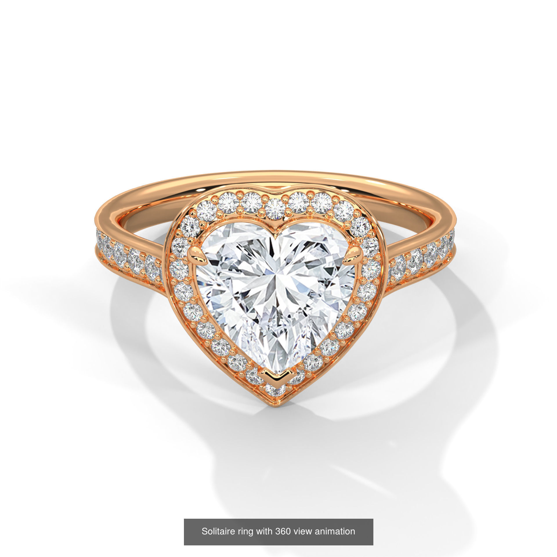 104 Solitaire rings with 360 view animation 3D Model Pack 7