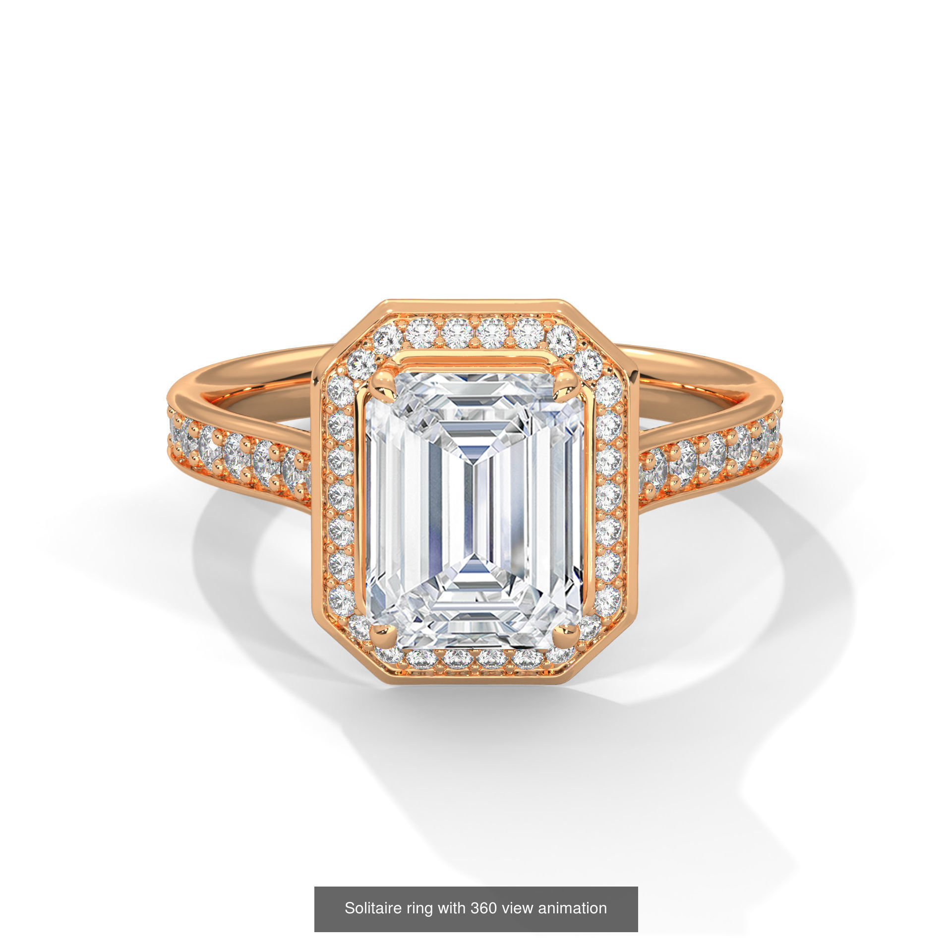 104 Solitaire rings with 360 view animation 3D Model Pack 9