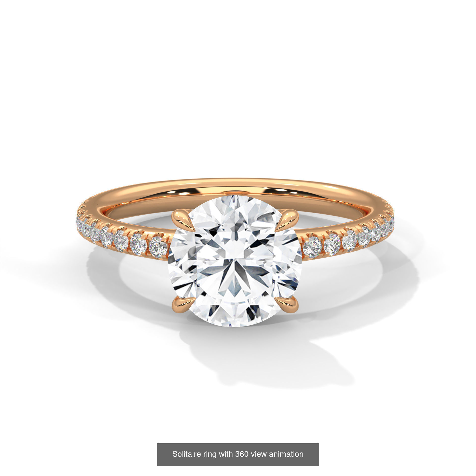 104 Solitaire rings with 360 view animation 3D Model Pack 10