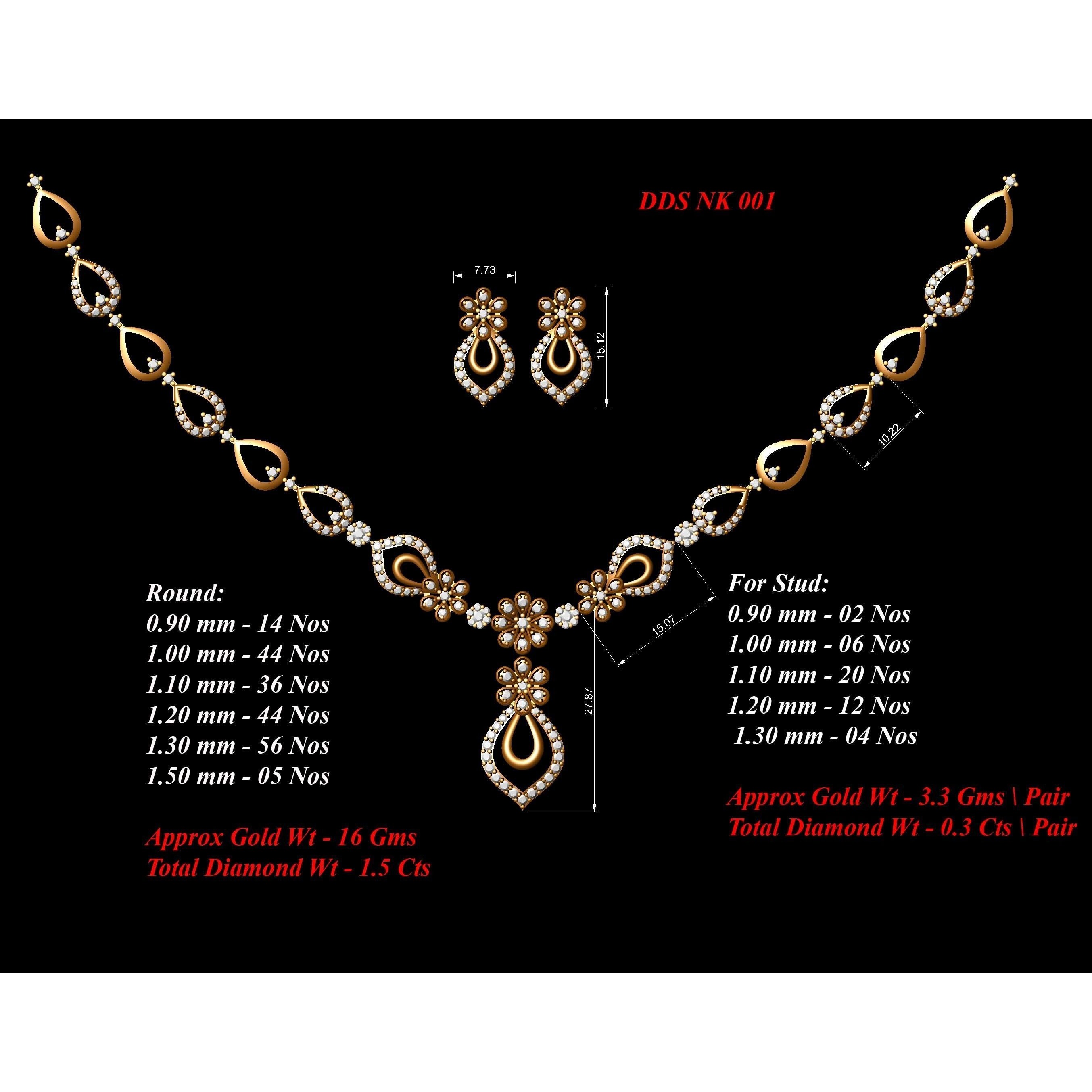 30 Women necklace-earrings set 3dm stl bulk collection 3D print model 3