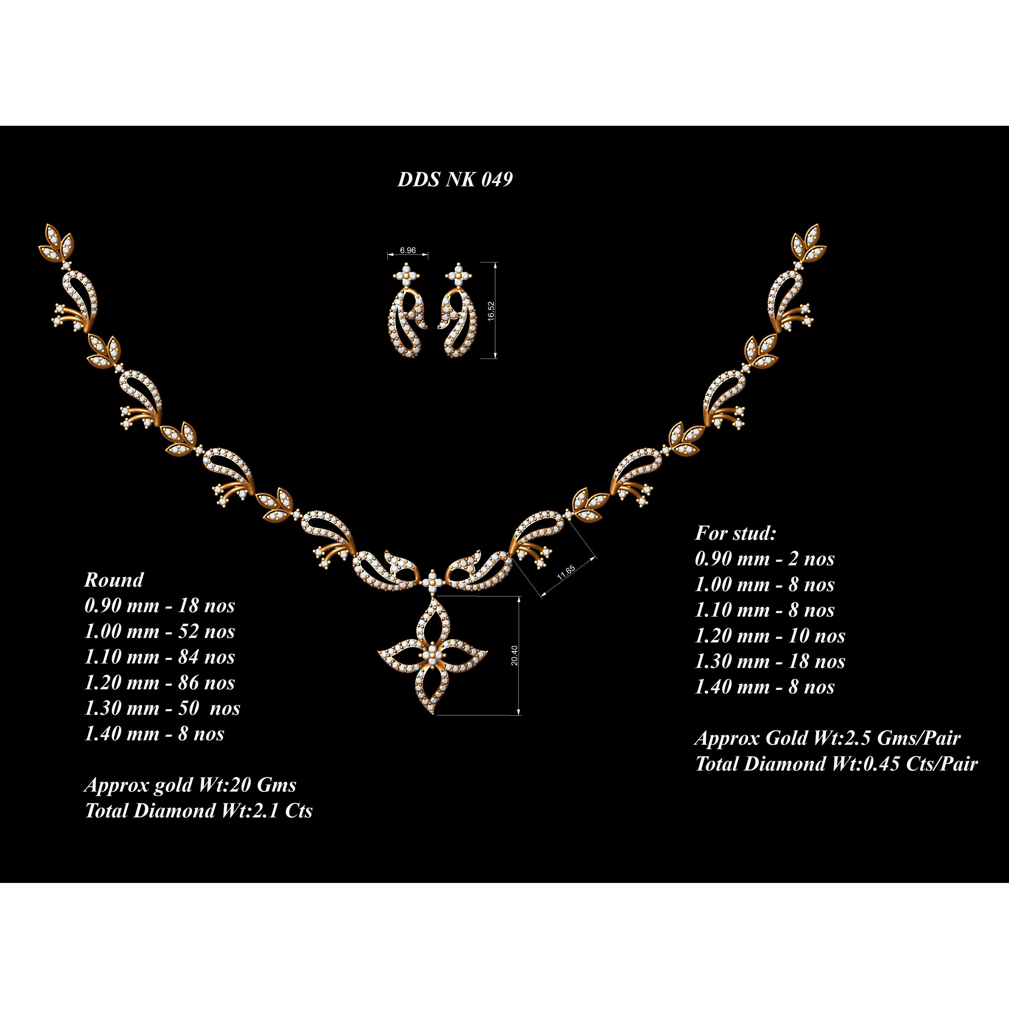 30 Women necklace-earrings set 3dm stl bulk collection 3D print model 5