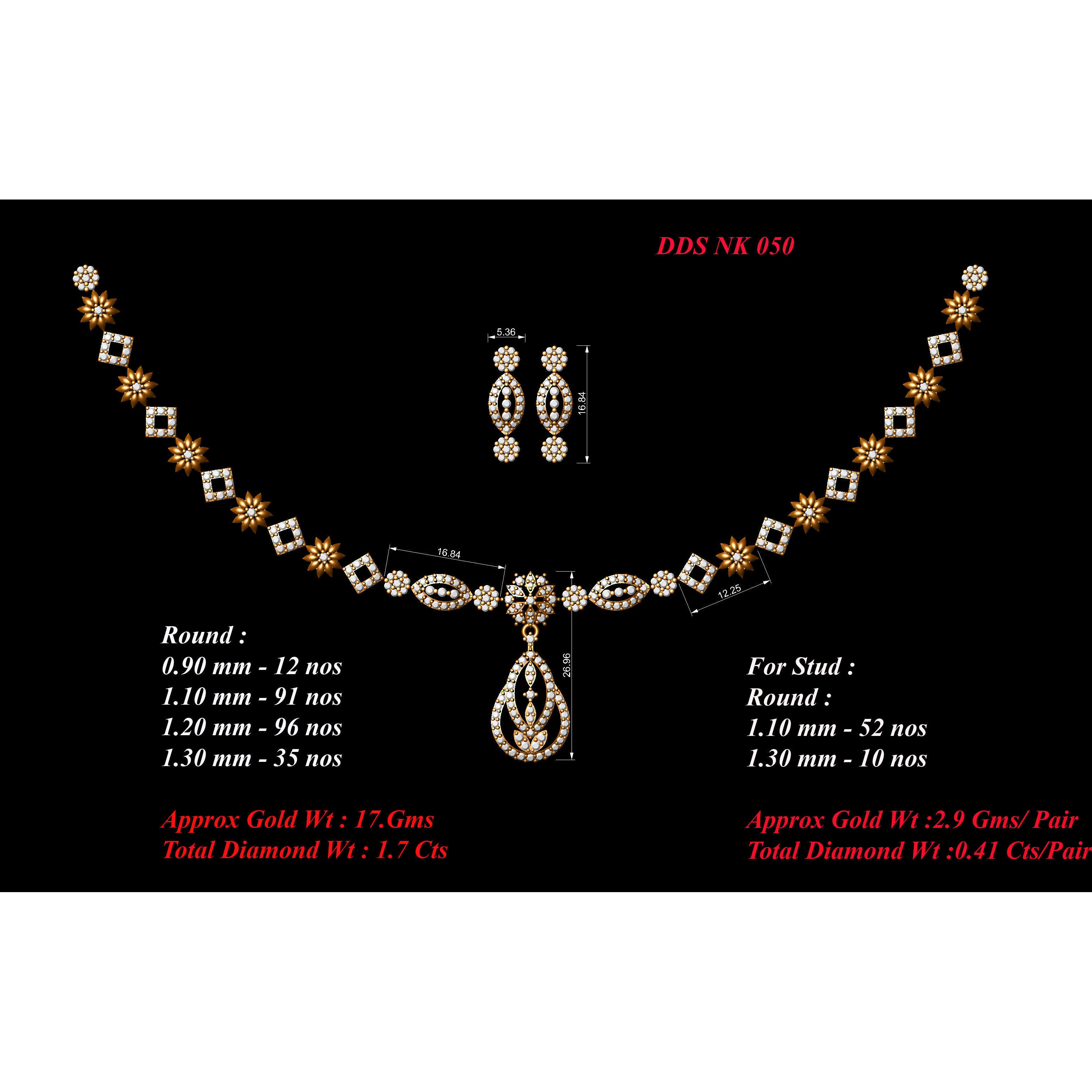 30 Women necklace-earrings set 3dm stl bulk collection 3D print model 6