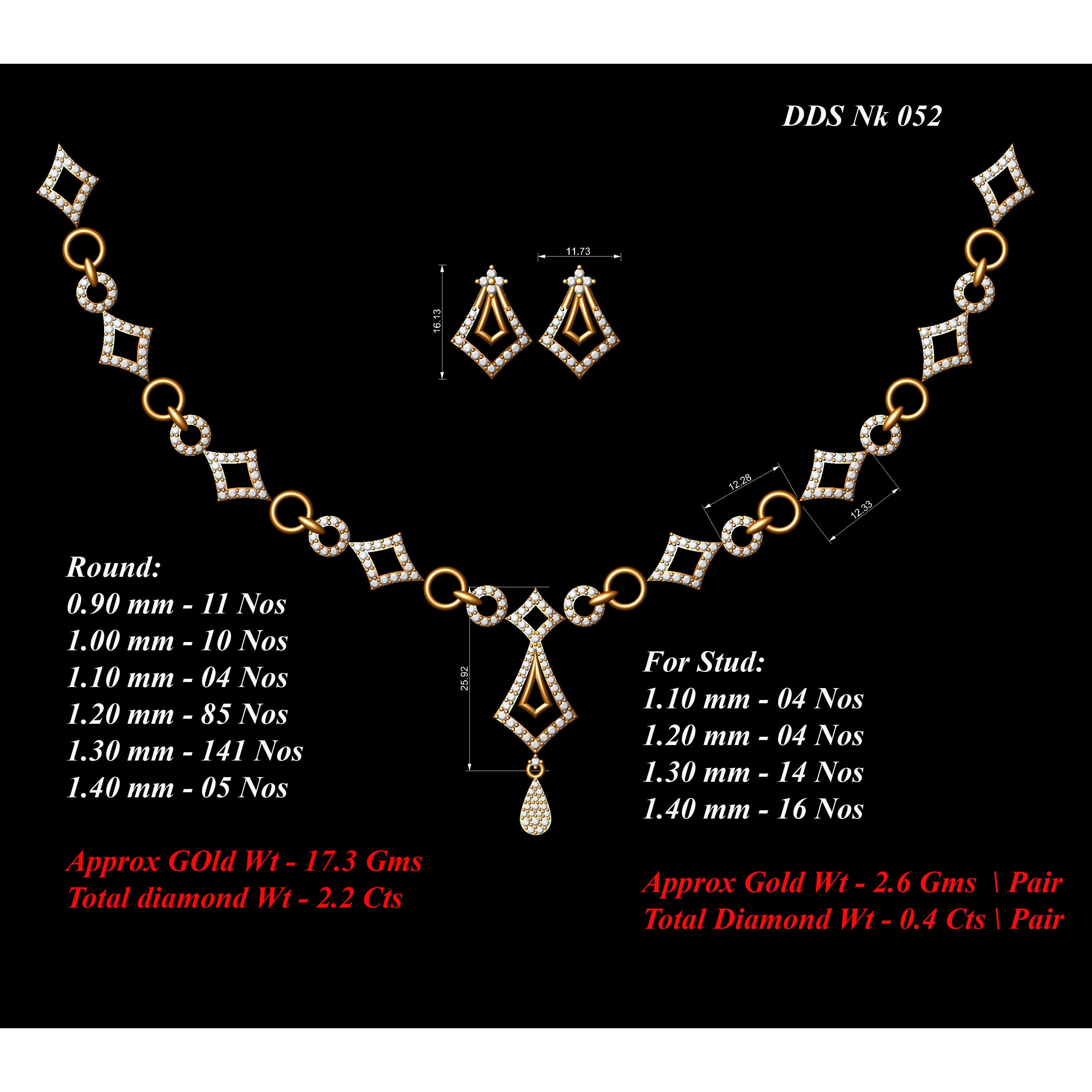 30 Women necklace-earrings set 3dm stl bulk collection 3D print model 8