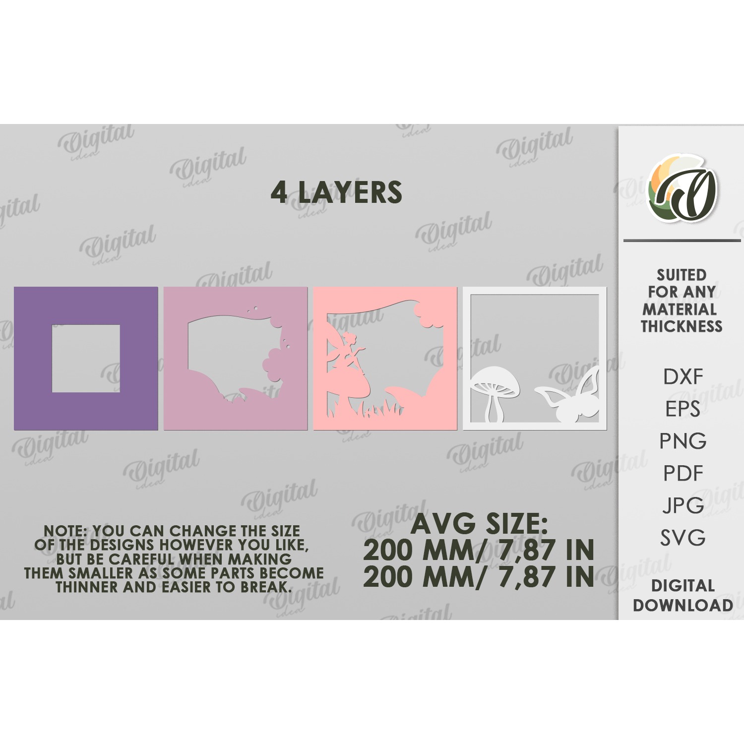 3D Baby Photo Frame. Birth Stats Shadow Box Papercut 2