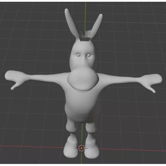 3D Donkey Model Free low-poly 3D model