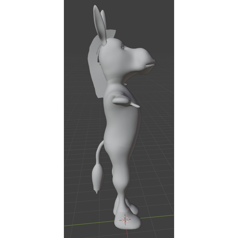 3D Donkey Model Free low-poly 3D model 2