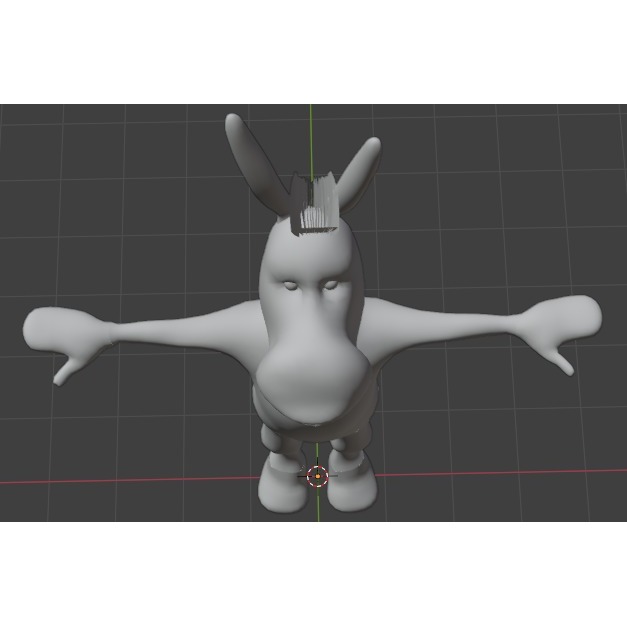 3D Donkey Model Free low-poly 3D model 3
