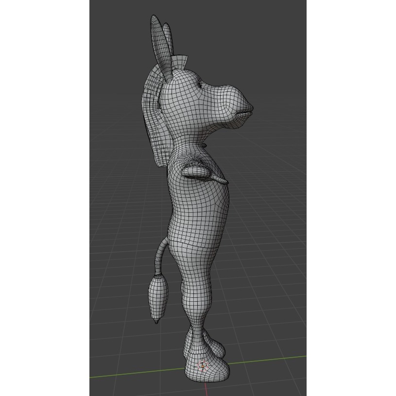 3D Donkey Model Free low-poly 3D model 4