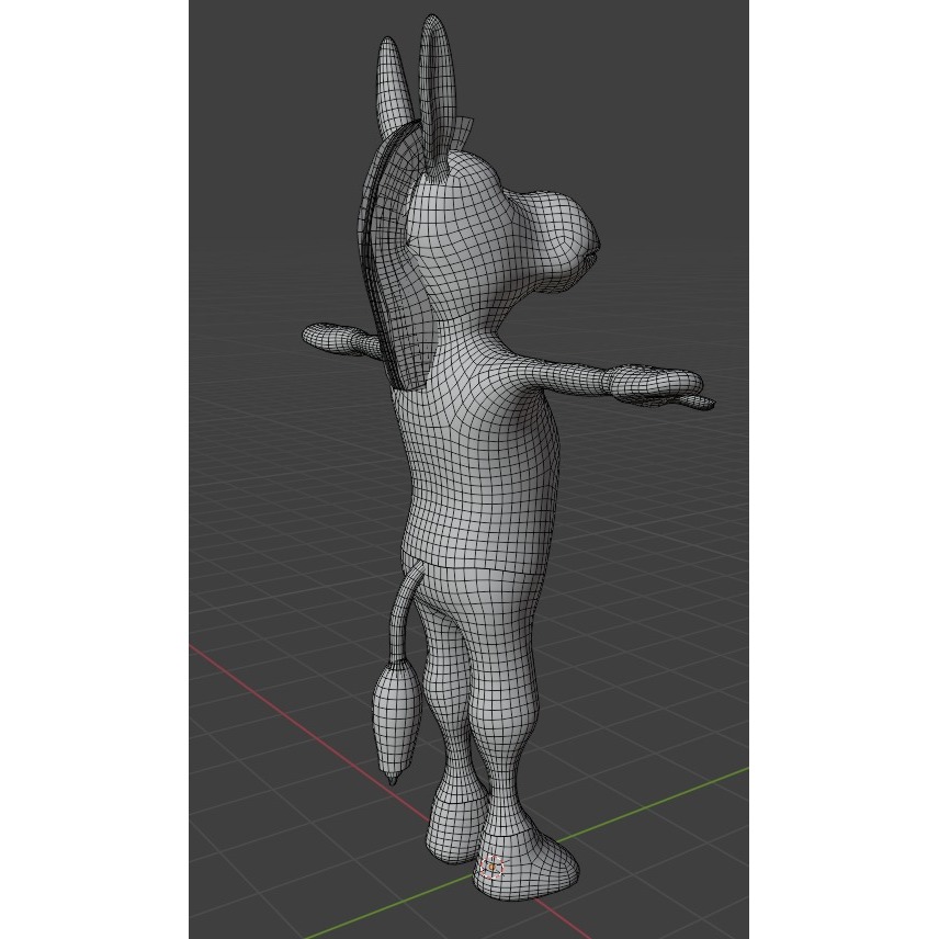 3D Donkey Model Free low-poly 3D model 6