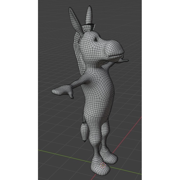 3D Donkey Model Free low-poly 3D model 8