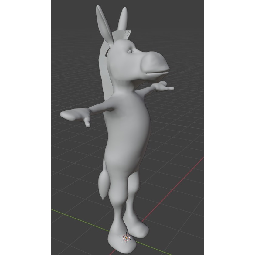 3D Donkey Model Free low-poly 3D model 10