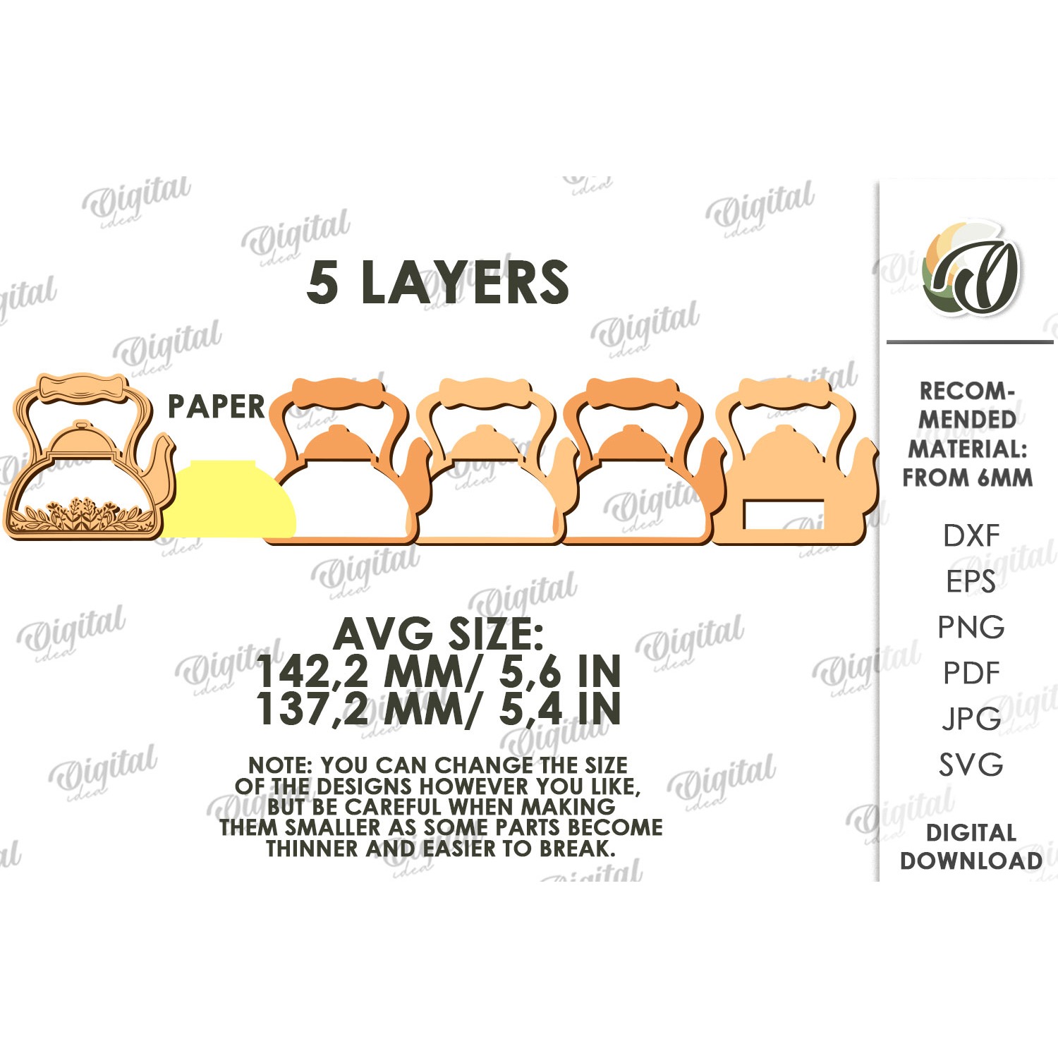 3D Fall Lamps Bundle Laser Cut. Night Light. Led Light SVG 5
