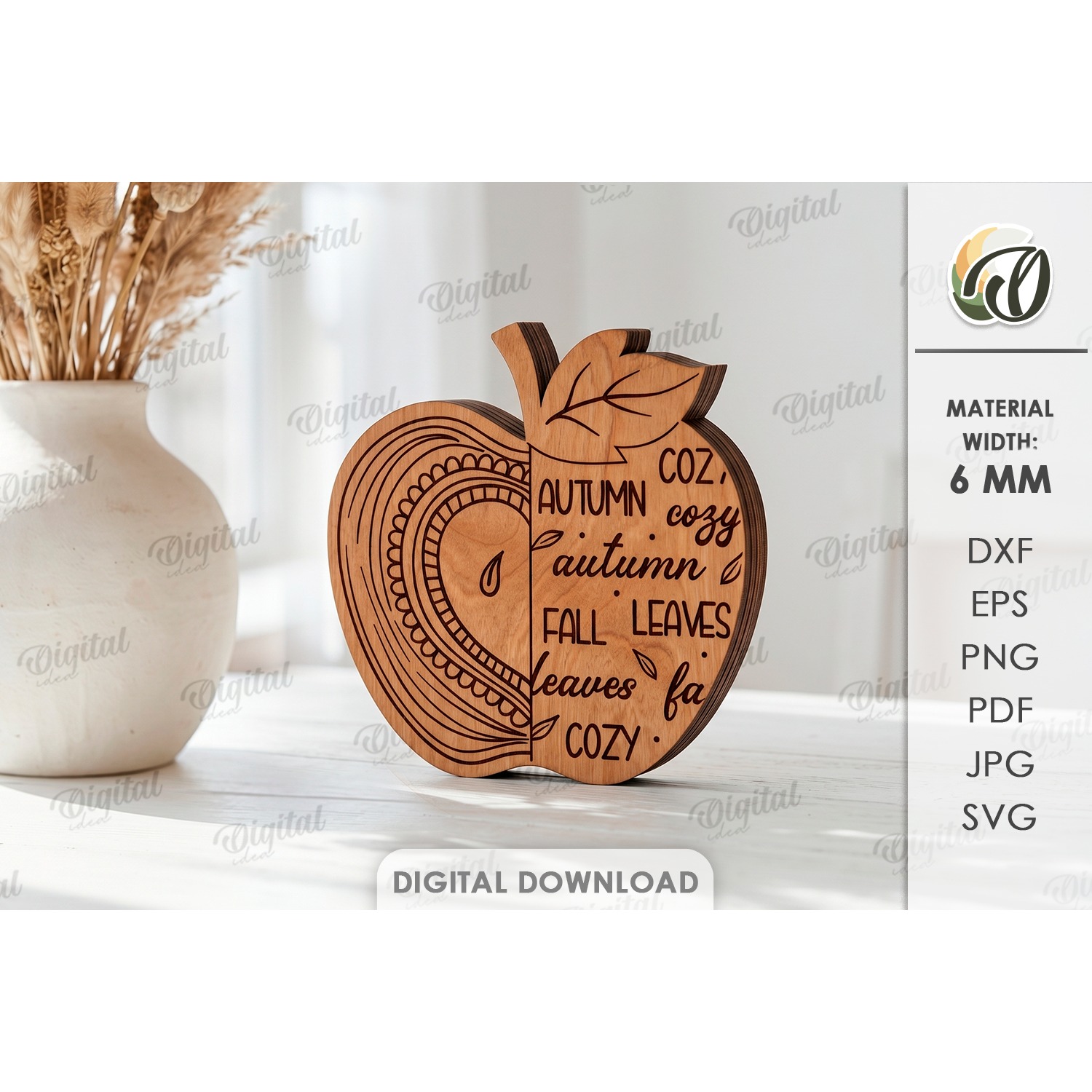 3D Fall Stands Bundle Laser Cut. Standing Home Decor SVG 11