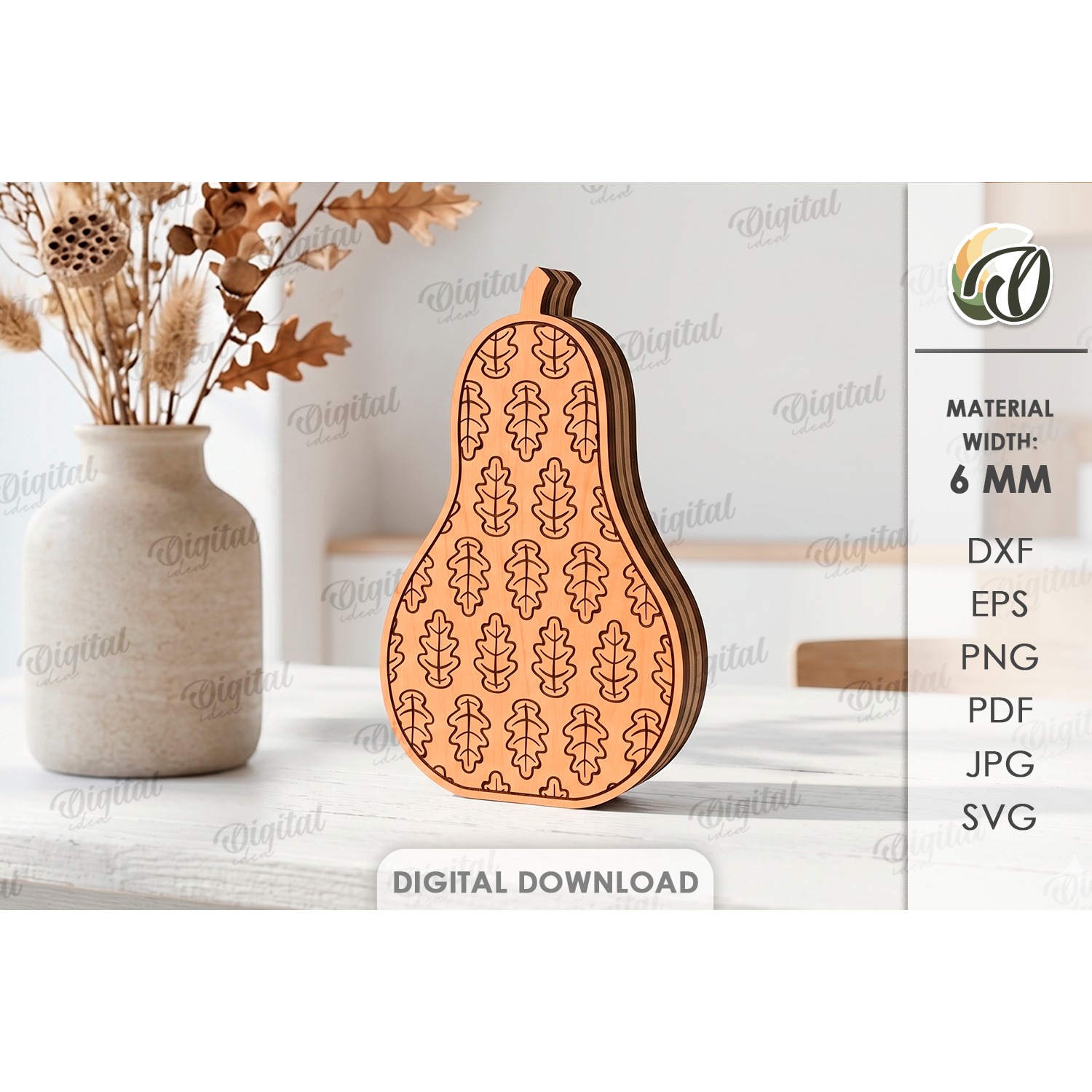 3D Fall Stands Bundle Laser Cut. Standing Home Decor SVG 6