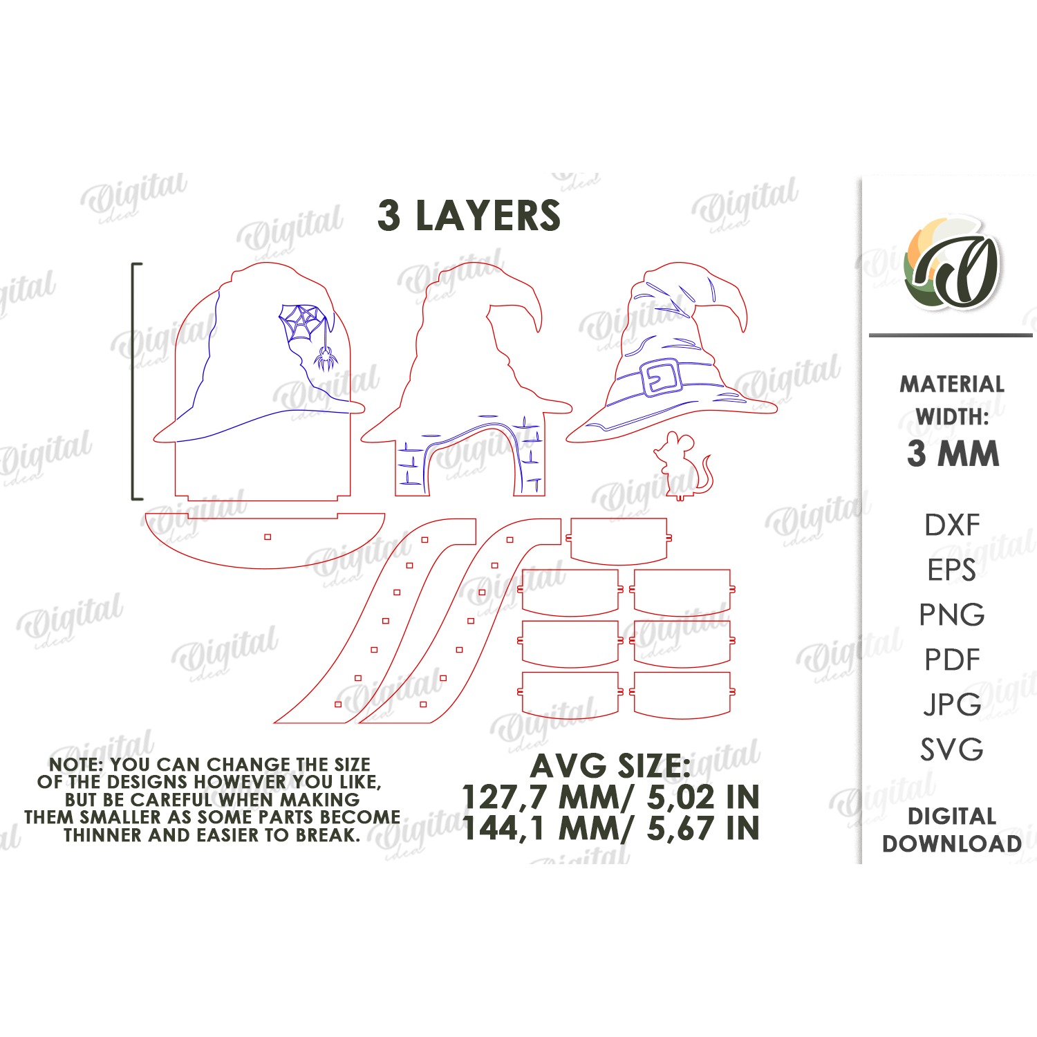 3D Halloween Baseboard Door Laser Cut. Halloween Decor SVG (10) 2