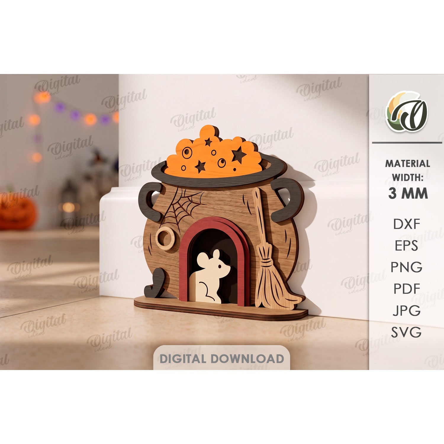 3D Halloween Baseboard Door Laser Cut. Halloween Decor SVG (5)