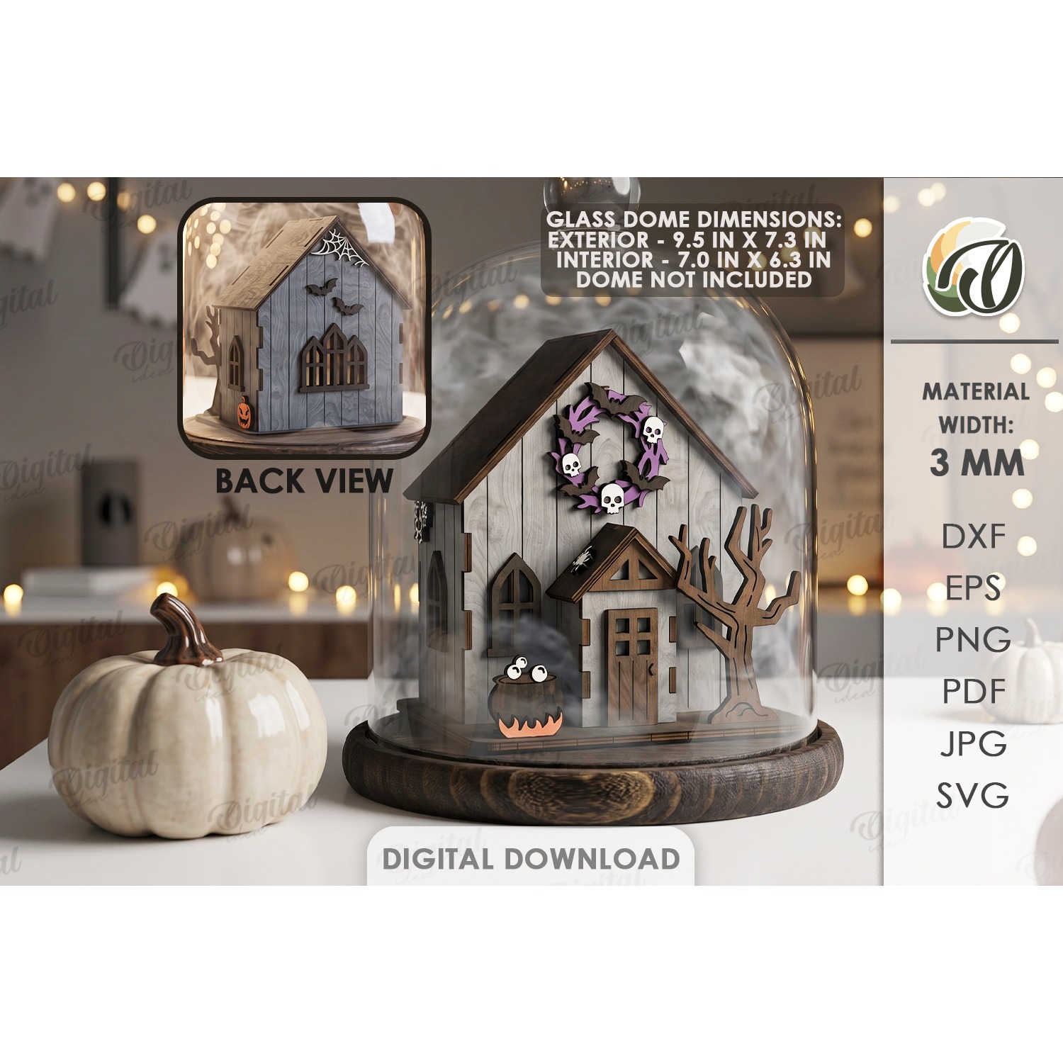 3D Halloween Stand Laser Cut. Halloween Standing Decor SVG (10)