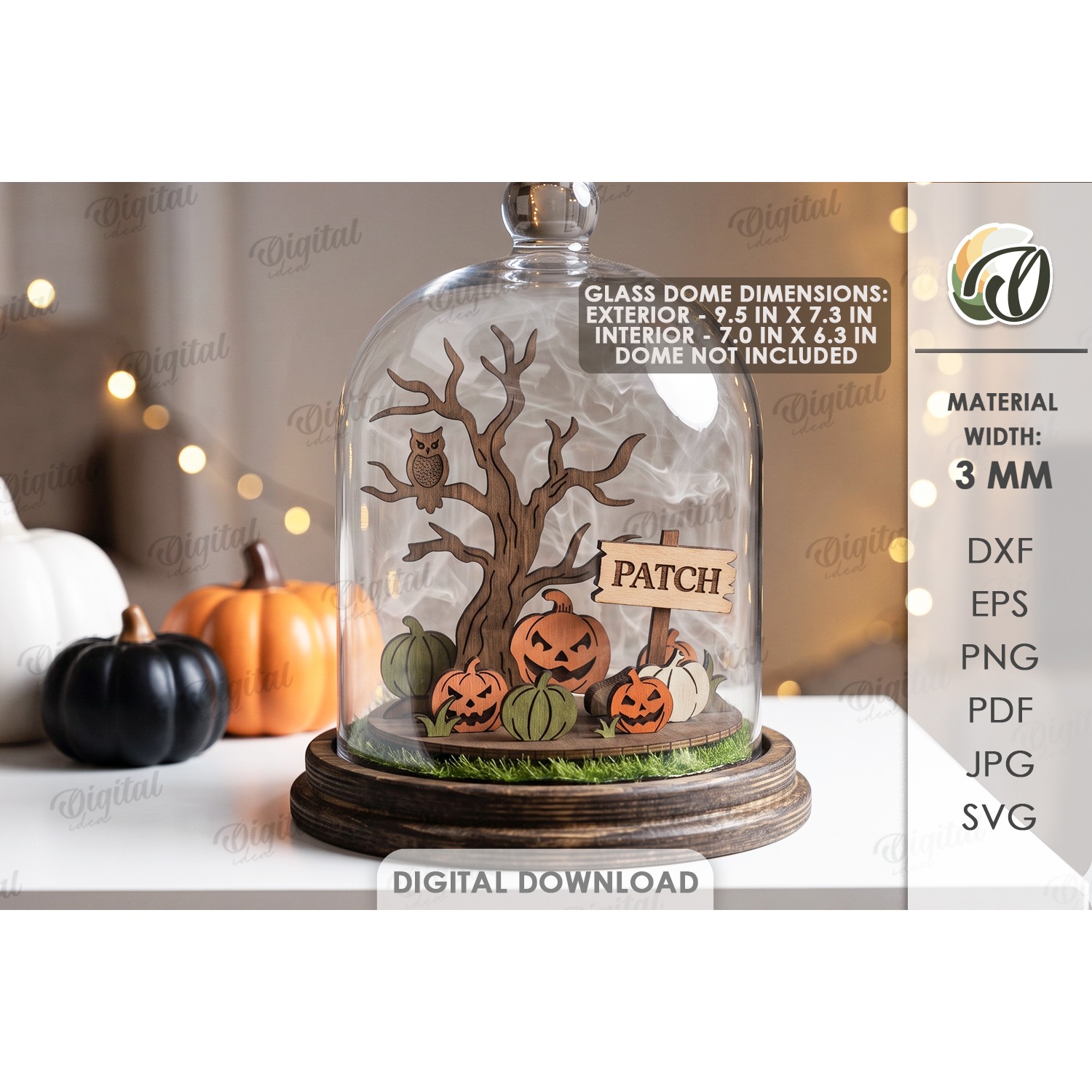 3D Halloween Stand Laser Cut. Halloween Standing Decor SVG (2)