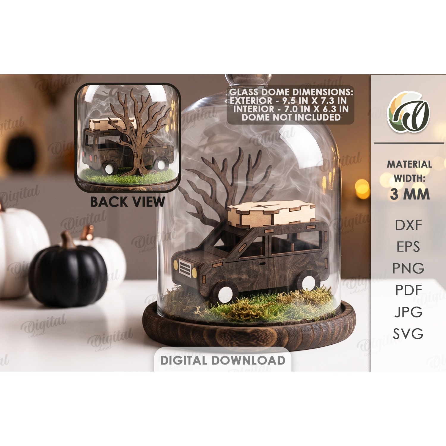 3D Halloween Stand Laser Cut. Halloween Standing Decor SVG (4)