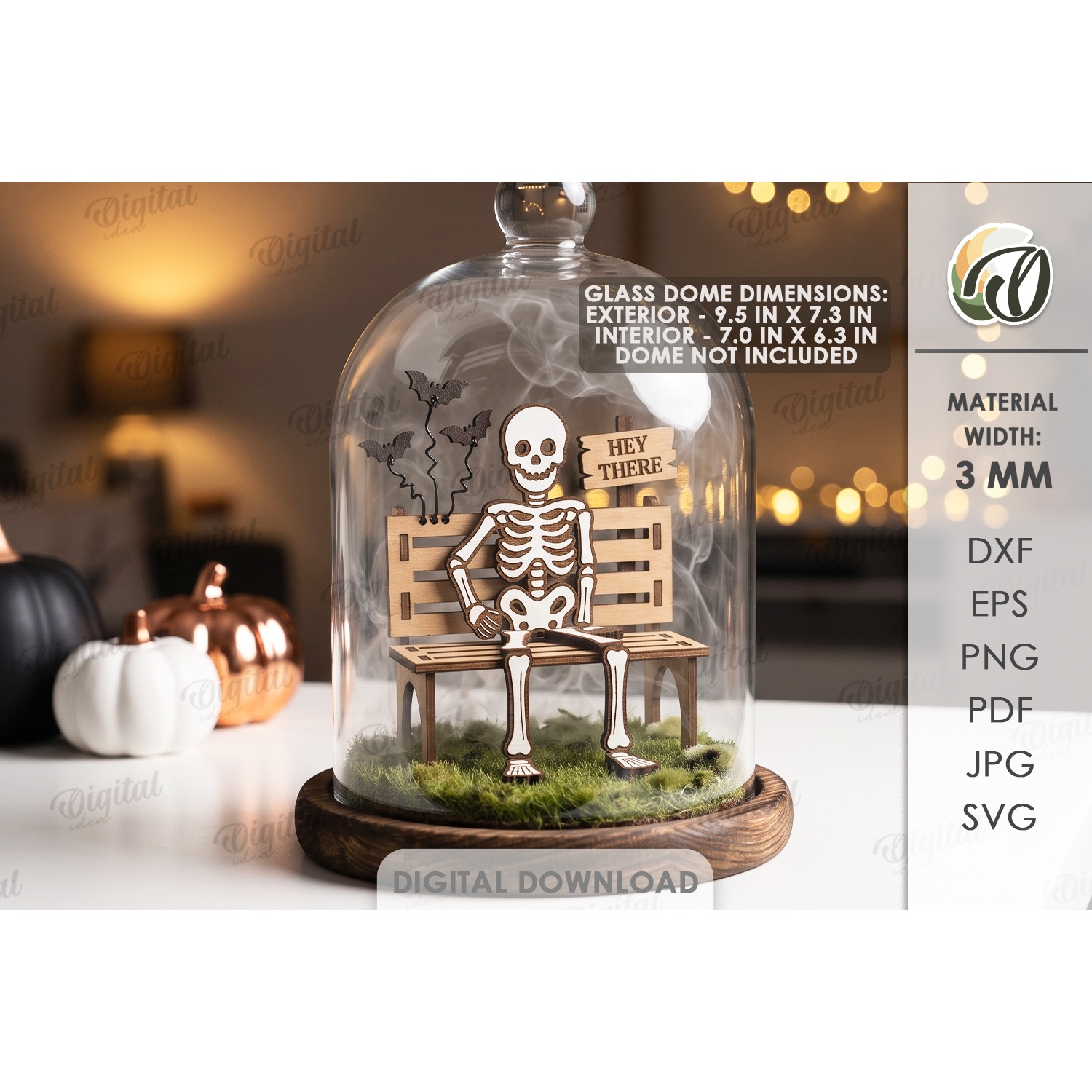 3D Halloween Stand Laser Cut. Halloween Standing Decor SVG (5)