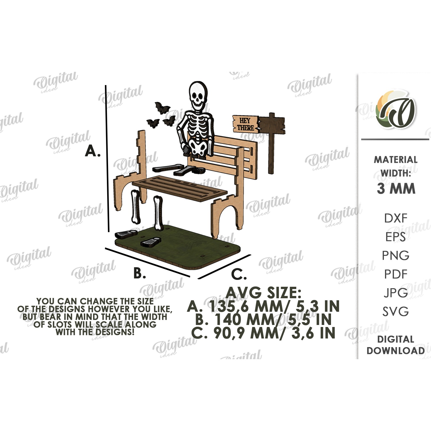 3D Halloween Stand Laser Cut. Halloween Standing Decor SVG (5) 2