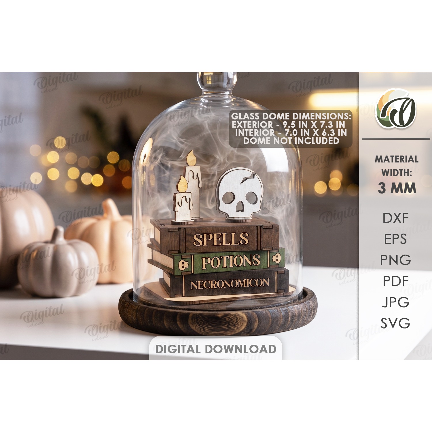 3D Halloween Stand Laser Cut. Halloween Standing Decor SVG (7)
