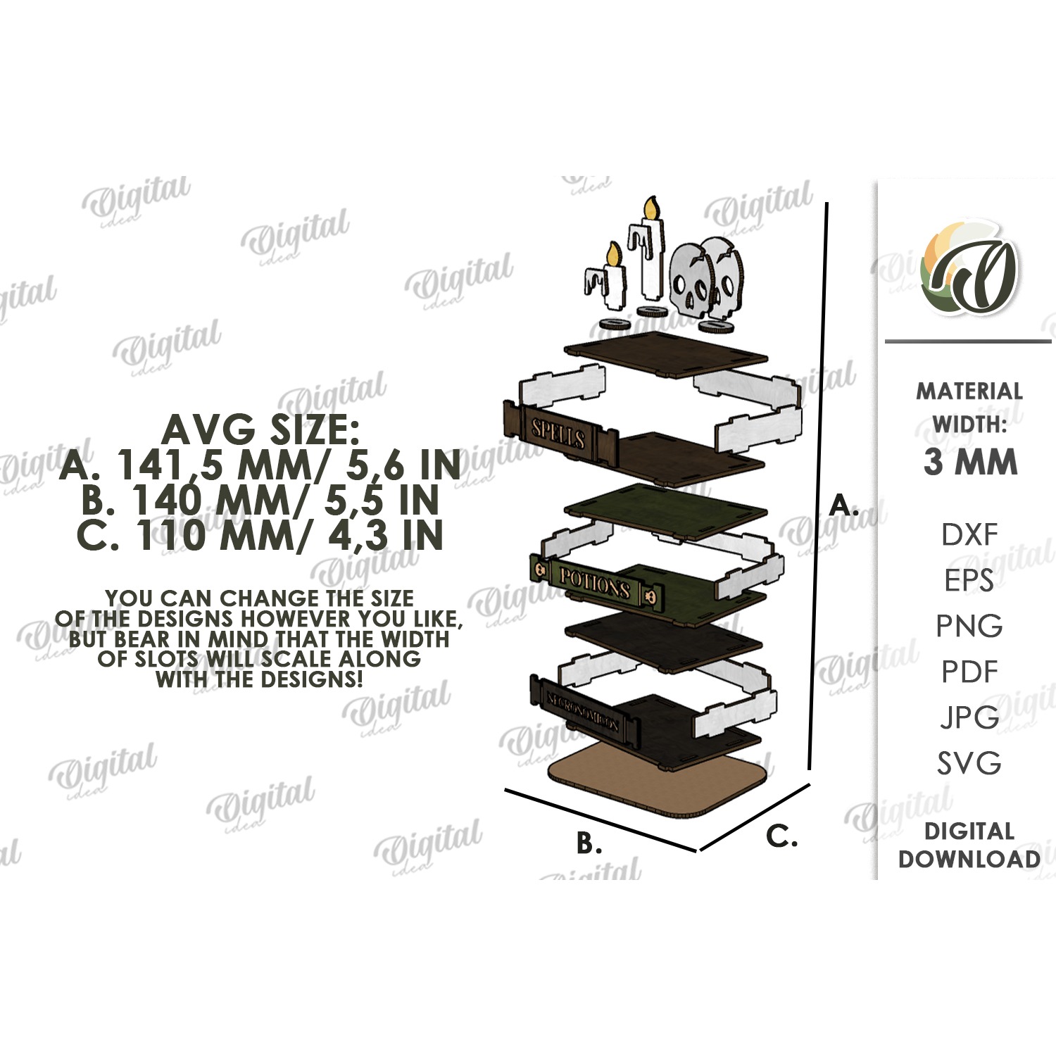 3D Halloween Stand Laser Cut. Halloween Standing Decor SVG (7) 2