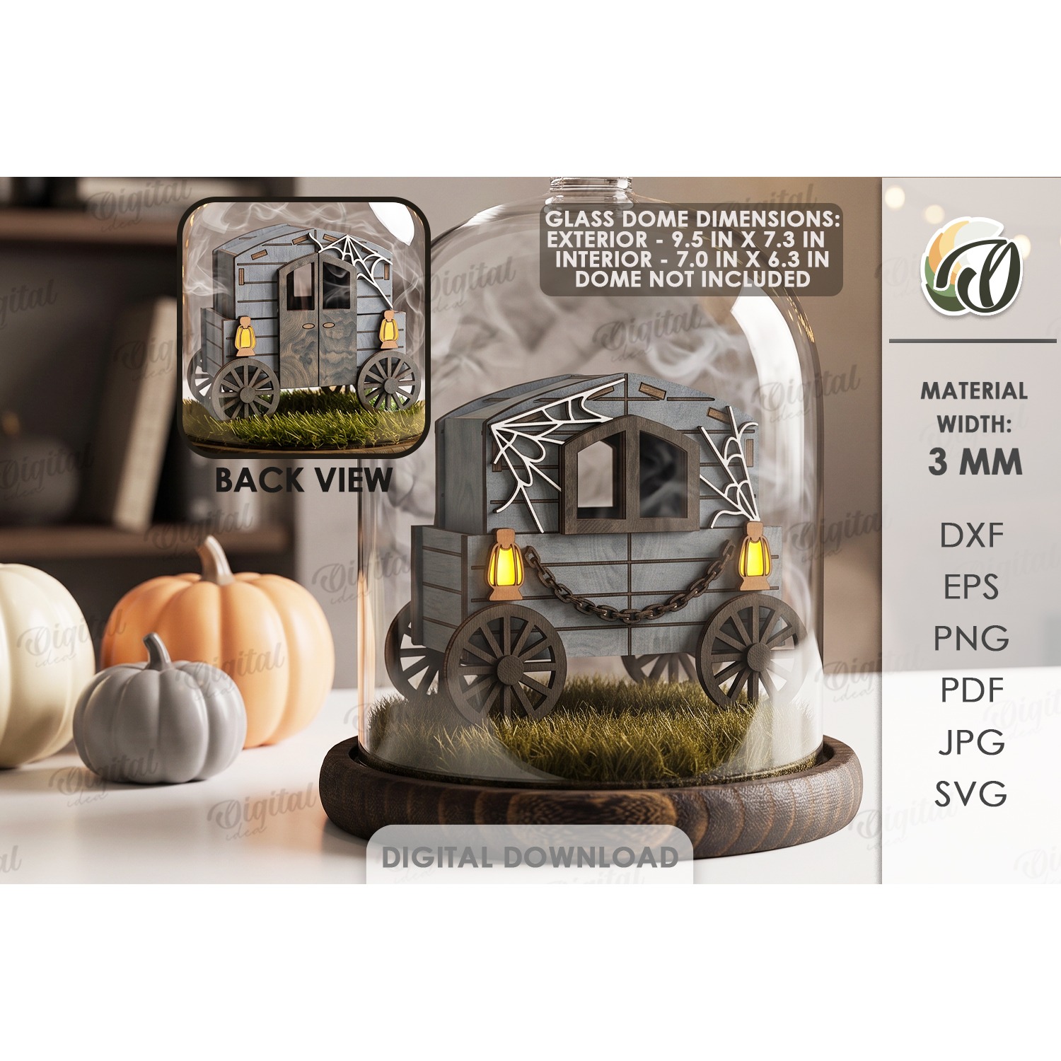 3D Halloween Stand Laser Cut. Halloween Standing Decor SVG (8)