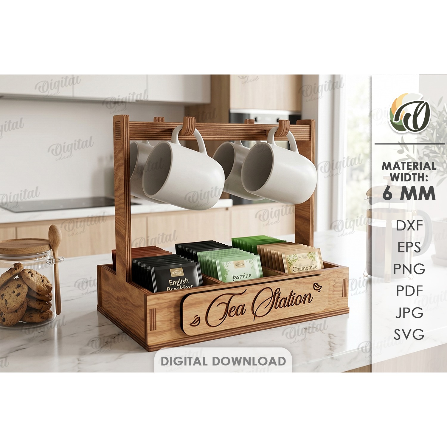 3D Kitchen Organizers Bundle Laser cut. Kitchen Decor SVG 2