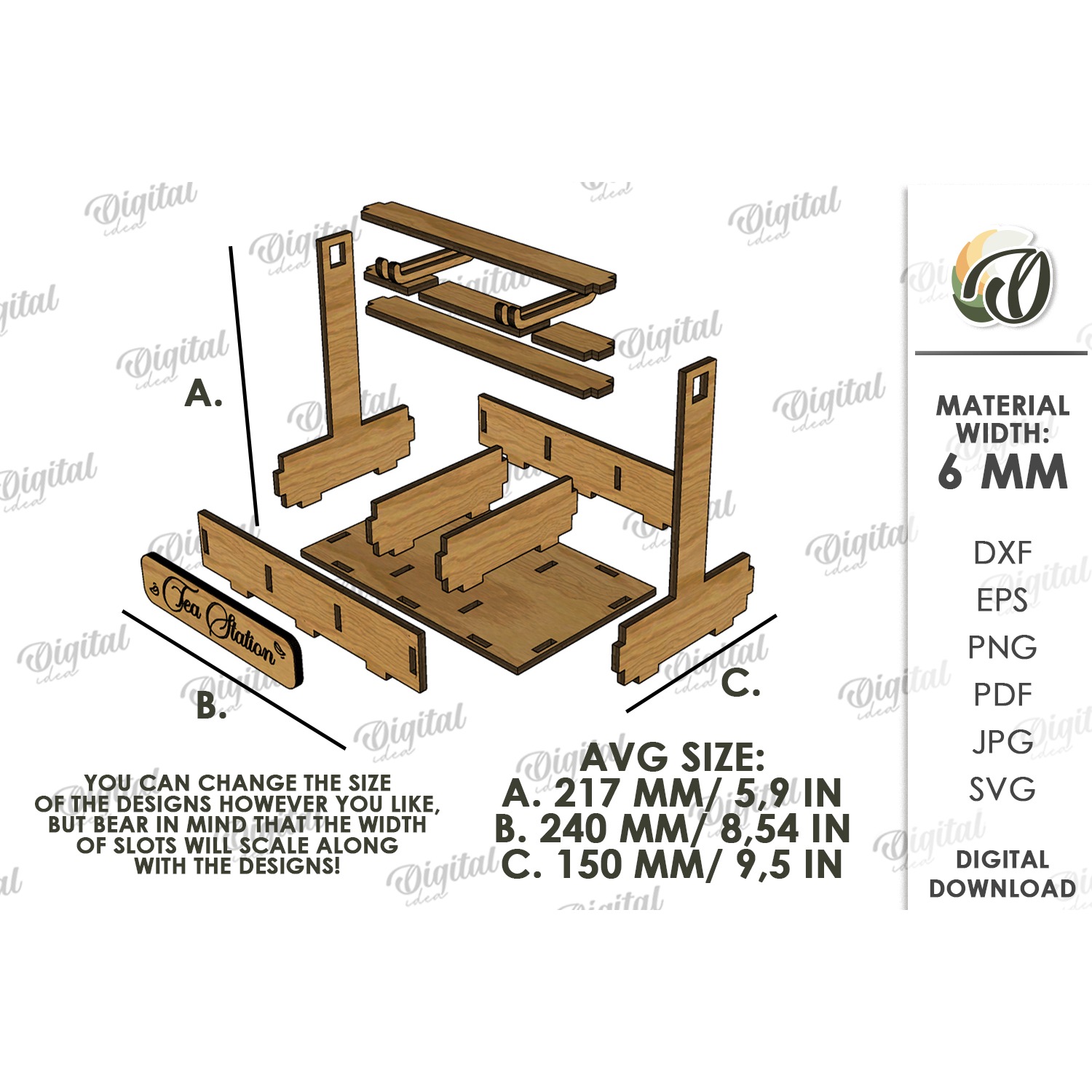 3D Kitchen Organizers Bundle Laser cut. Kitchen Decor SVG 3