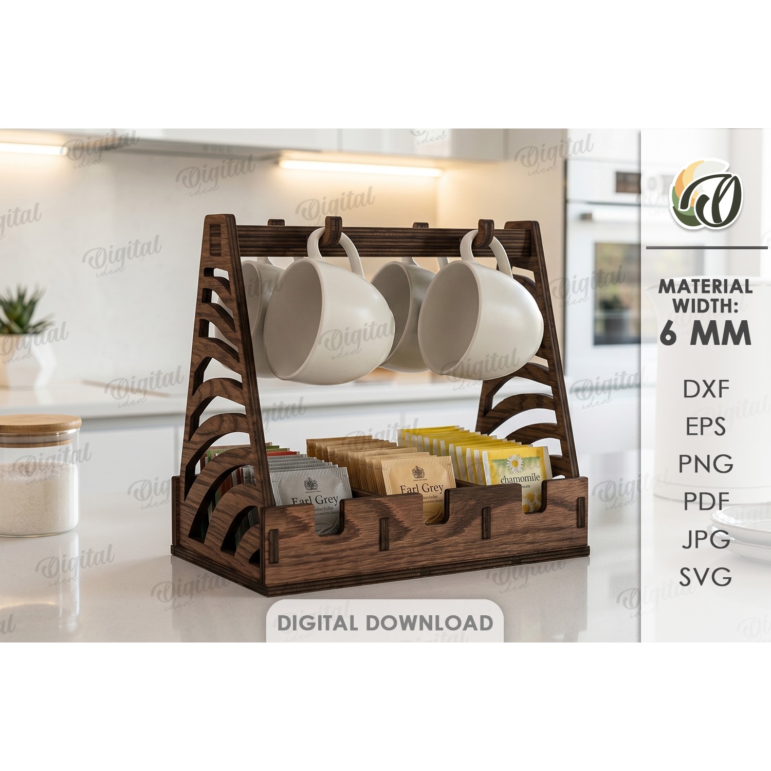 3D Kitchen Organizers Bundle Laser cut. Kitchen Decor SVG 9