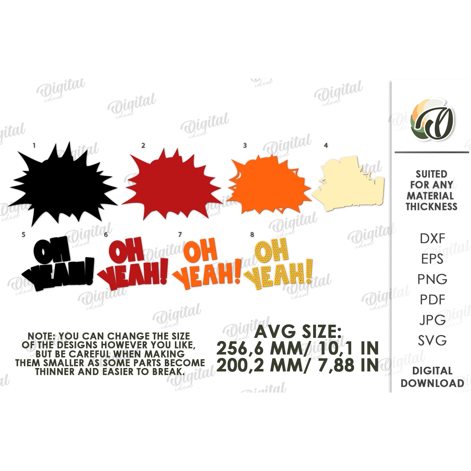 3D Layered Papercut Wall Decor. Wall Art SVG. Oh yeah! 2