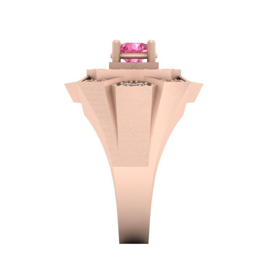 3d-model ring sapphire gold 3D print model 2