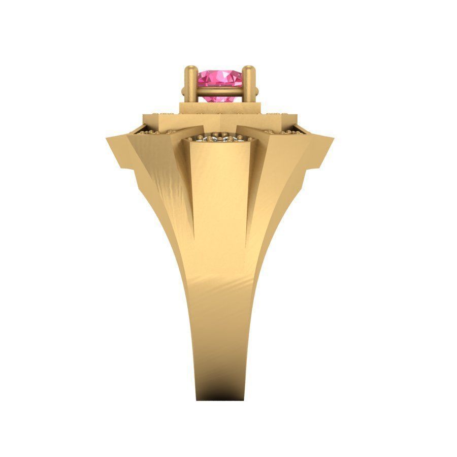3d-model ring sapphire gold 3D print model 4
