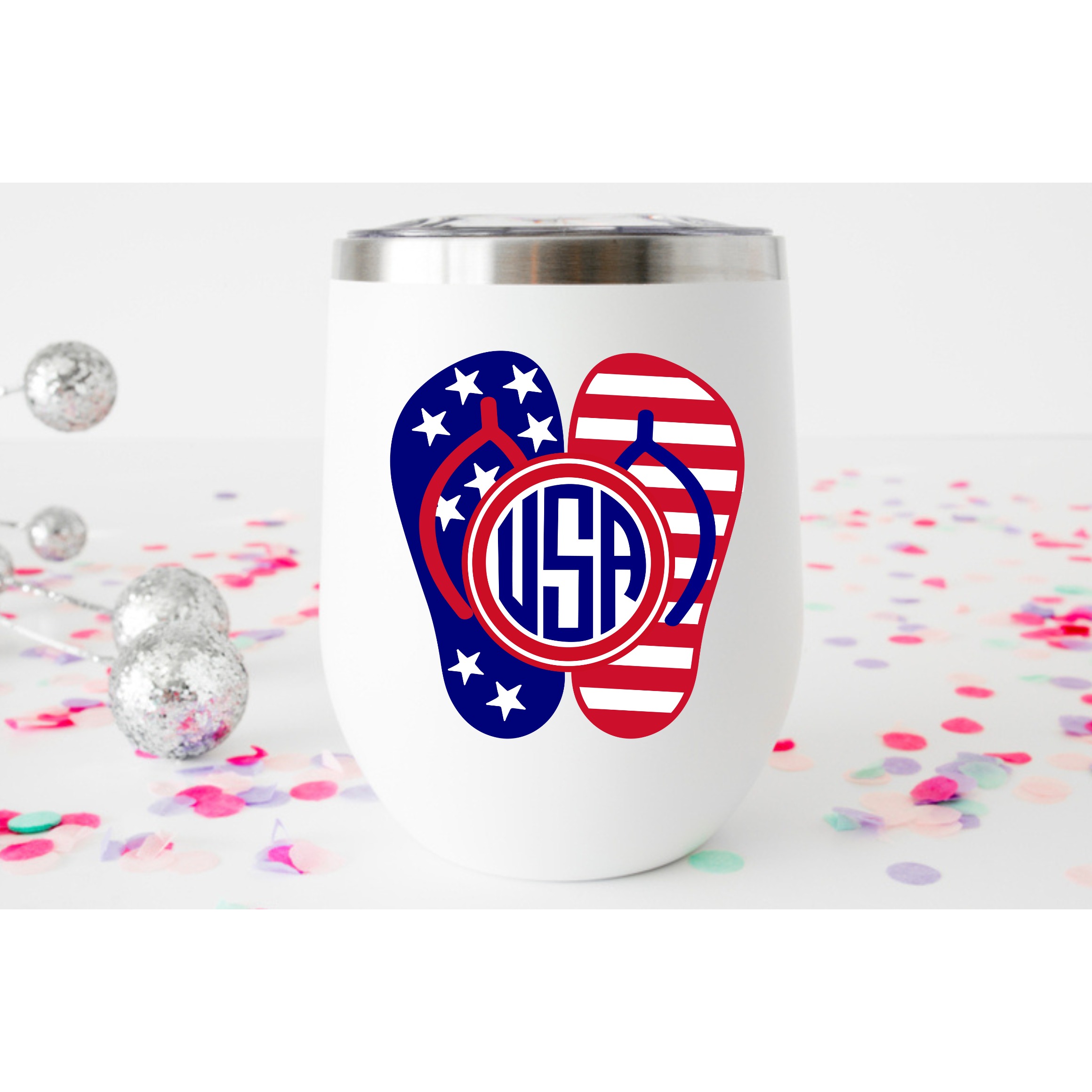 4th of July Vector Bundle Glass and Sandal 11