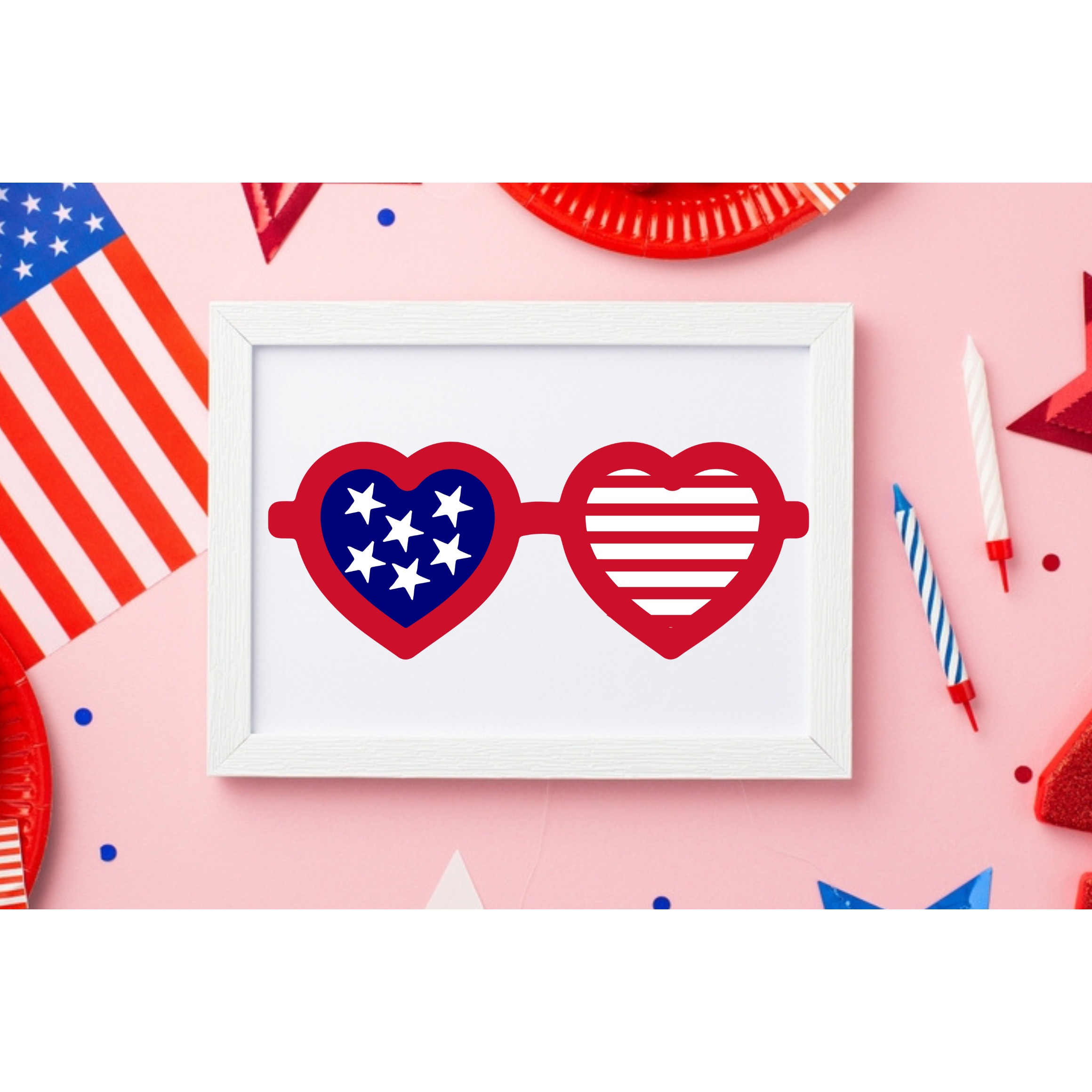 4th of July Vector Bundle Glass and Sandal 15