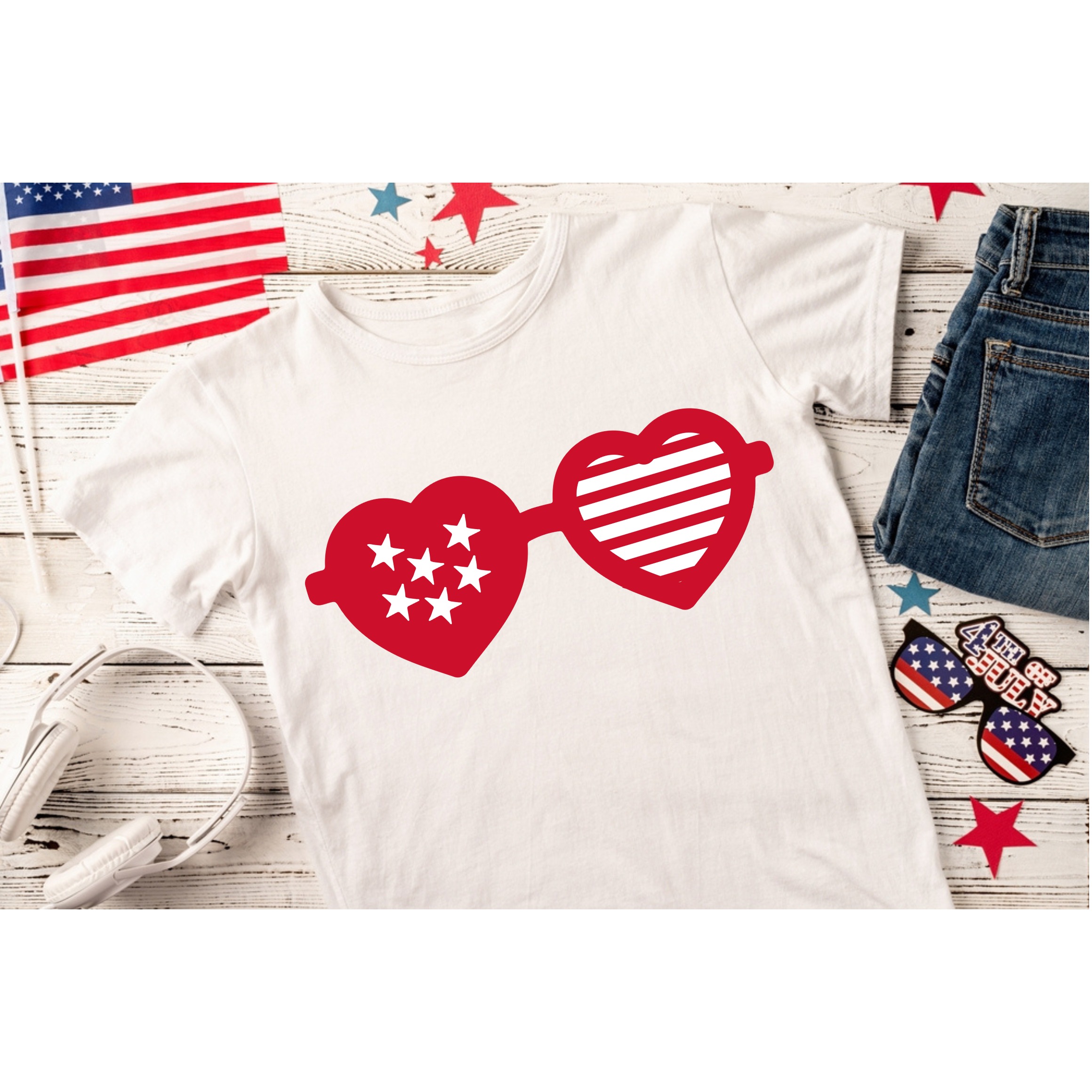 4th of July Vector Bundle Glass and Sandal 6