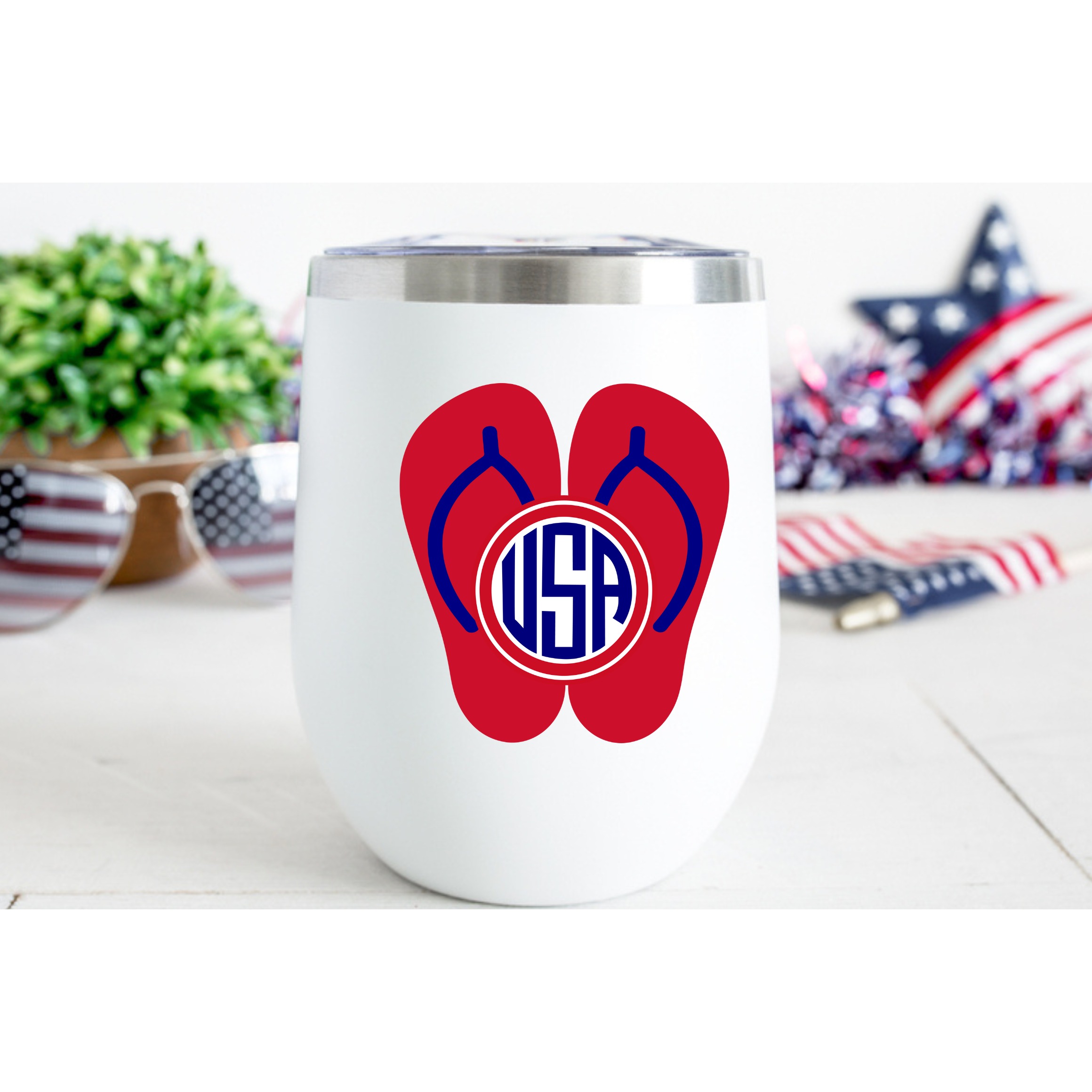 4th of July Vector Bundle Glass and Sandal 7