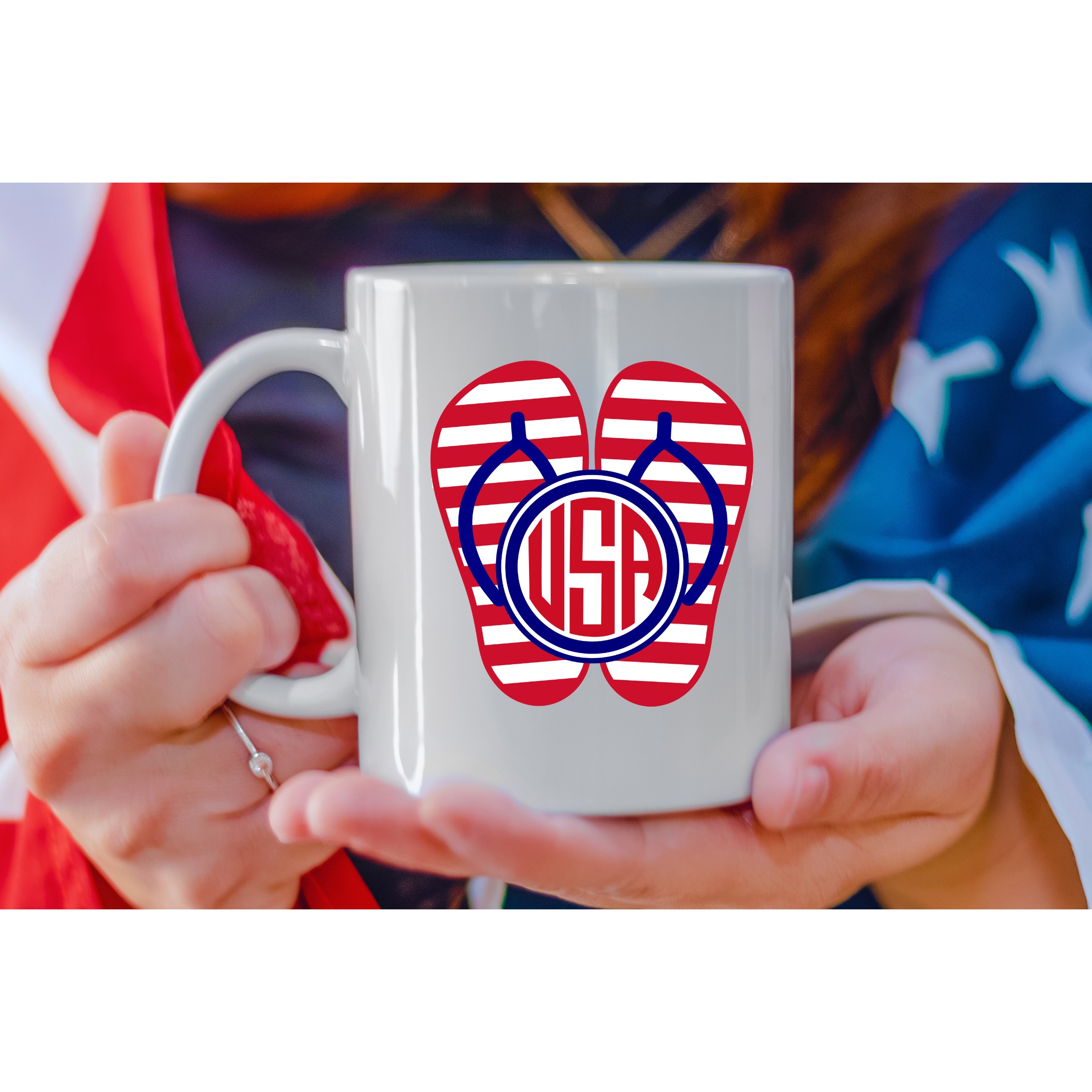 4th of July Vector Bundle Glass and Sandal 9