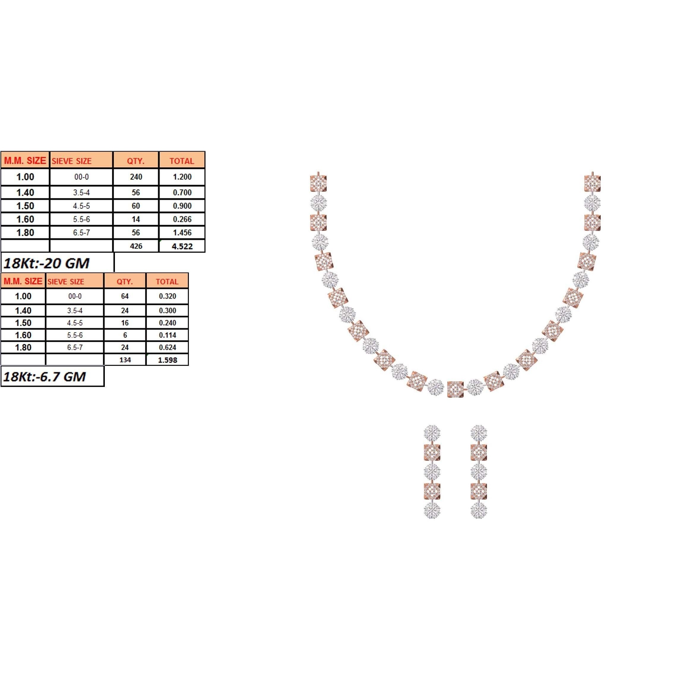 50 Women necklace-earrings set jcd render detail 3D print model 10