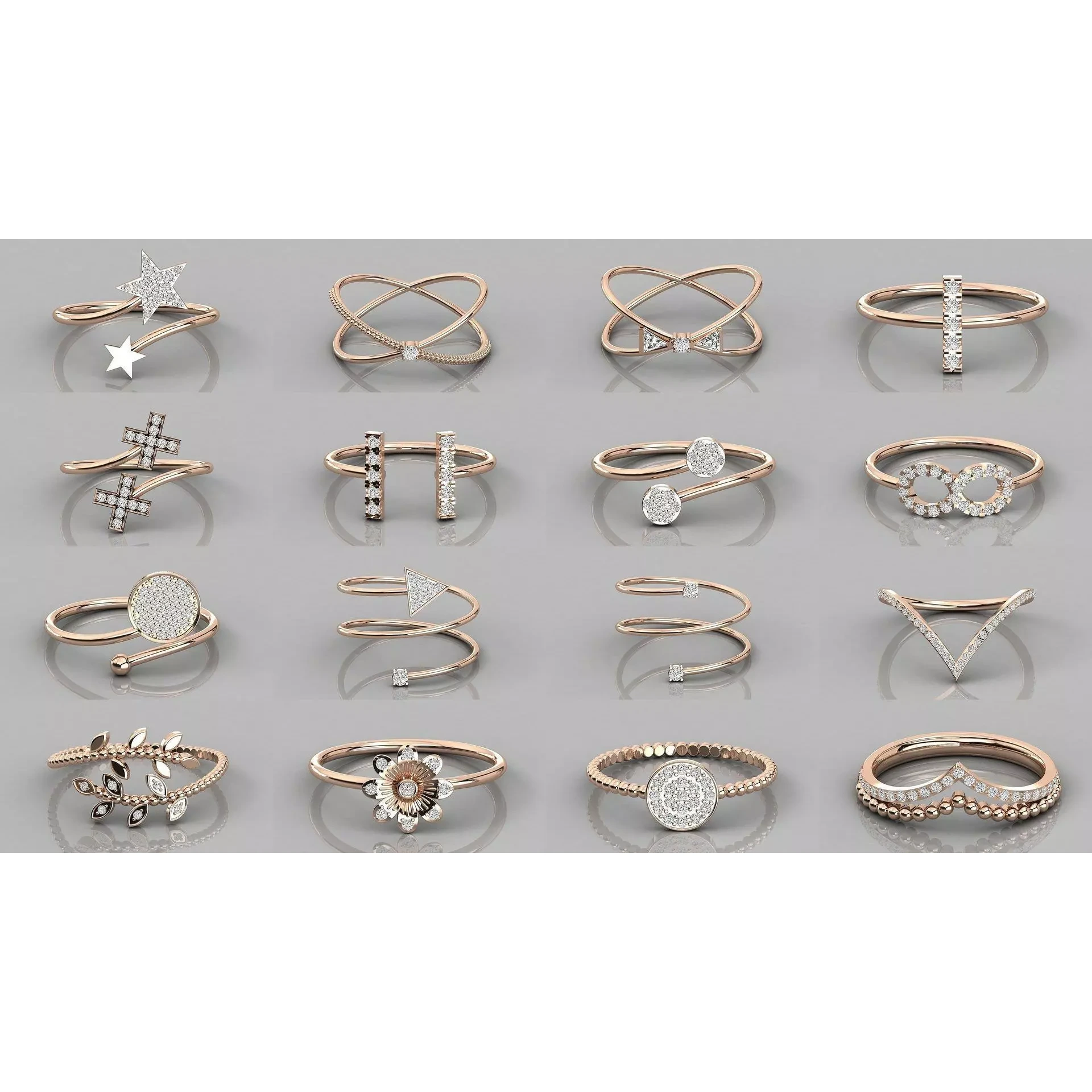 62 Italian Collection Bands 3dm stl renders details 3D Model Pack