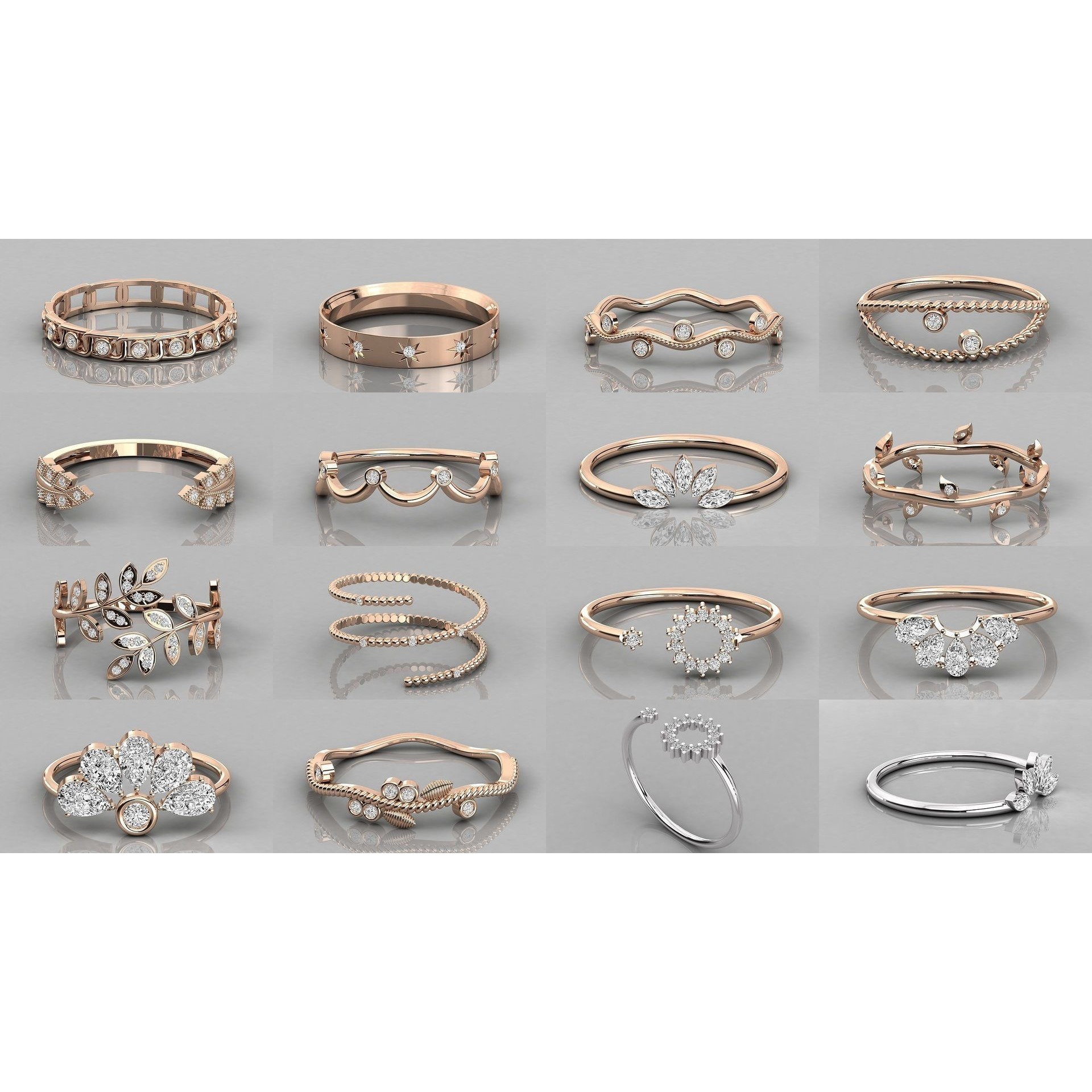 62 Italian Collection Bands 3dm stl renders details 3D Model Pack 4