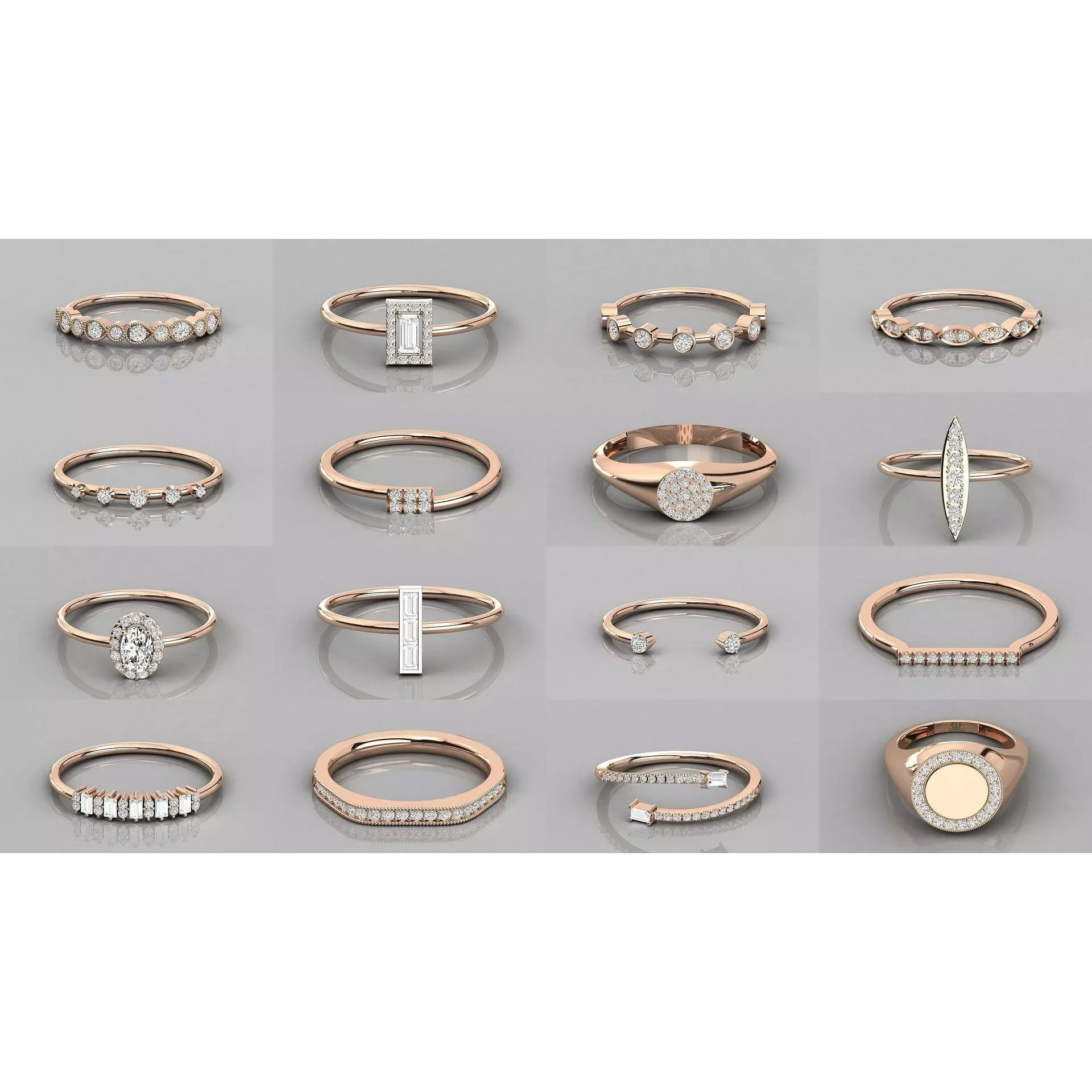632 Women solitaire ring 3dm stl 9 render detail 3D Model Pack