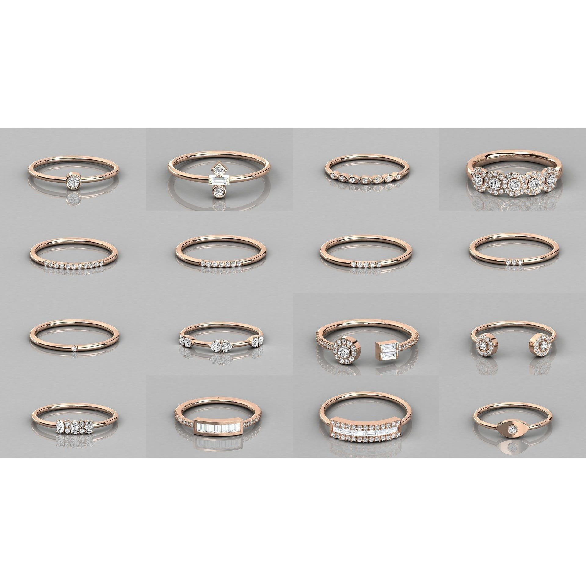 632 Women solitaire ring 3dm stl 9 render detail 3D Model Pack 3