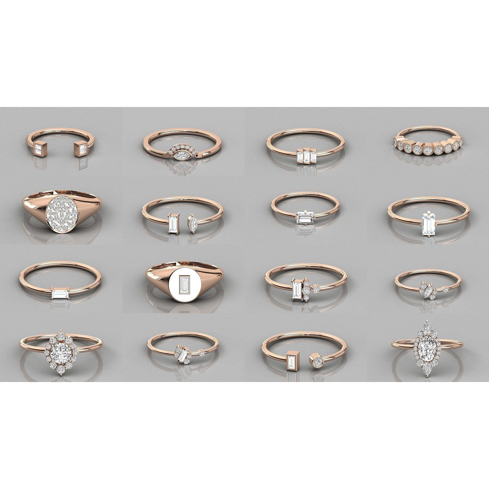 632 Women solitaire ring 3dm stl 9 render detail 3D Model Pack 4
