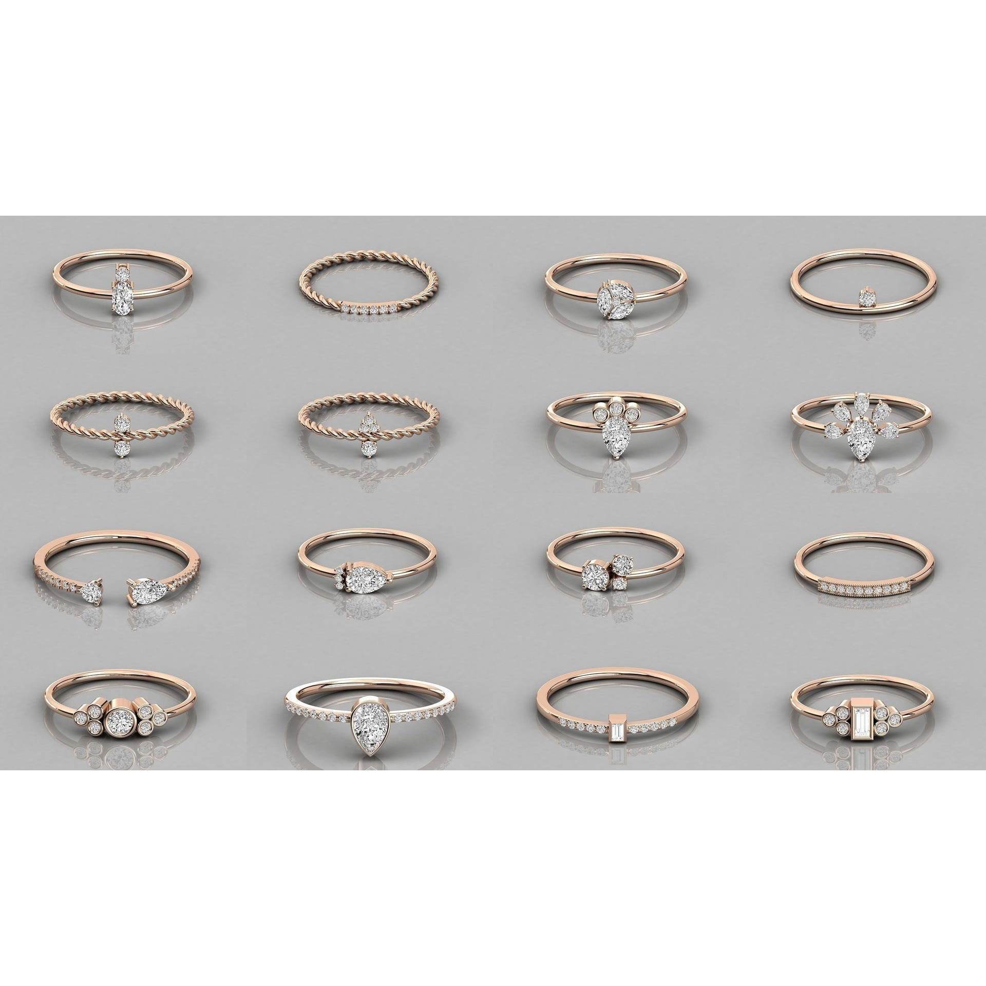 632 Women solitaire ring 3dm stl 9 render detail 3D Model Pack 5